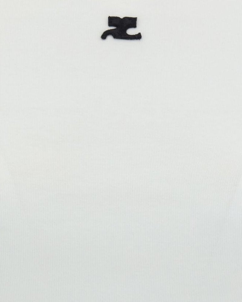 Courrèges White Cotton T-shirt Glam Steals