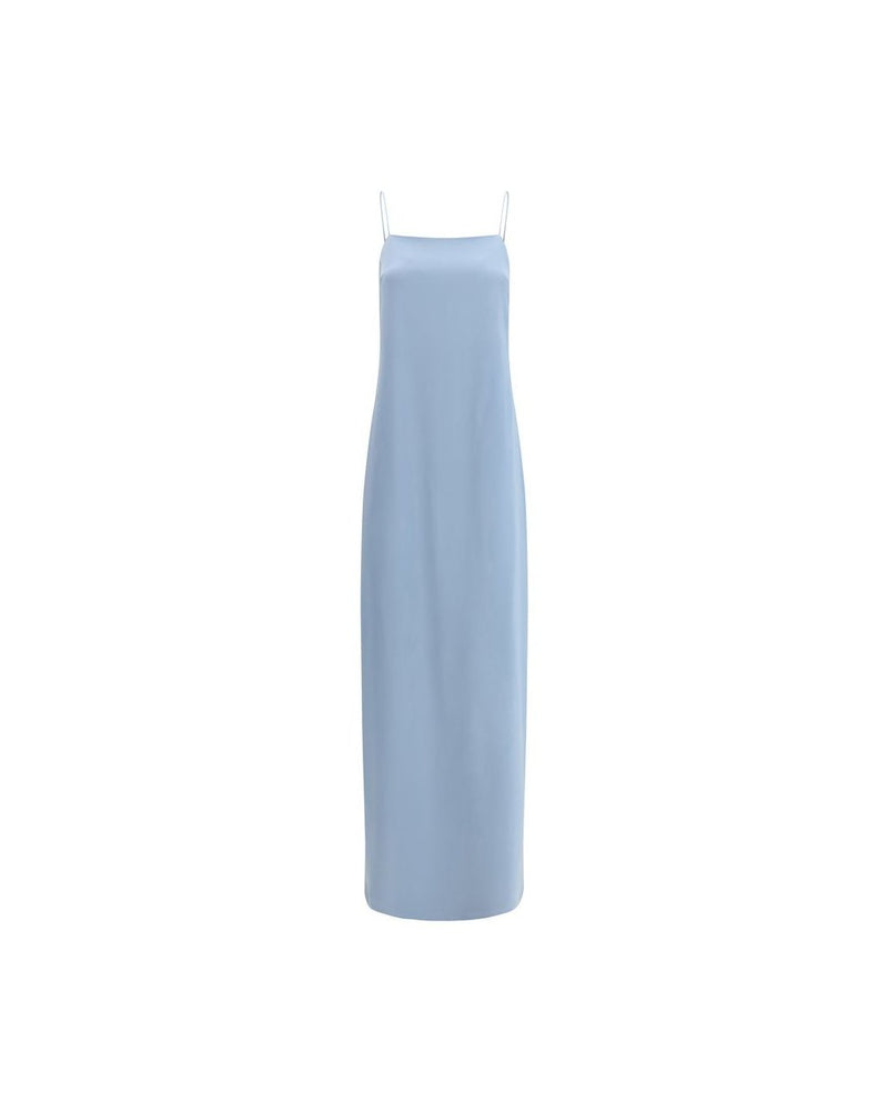 Di Stavnitser Light Blue Silk Long Dress Glam Steals