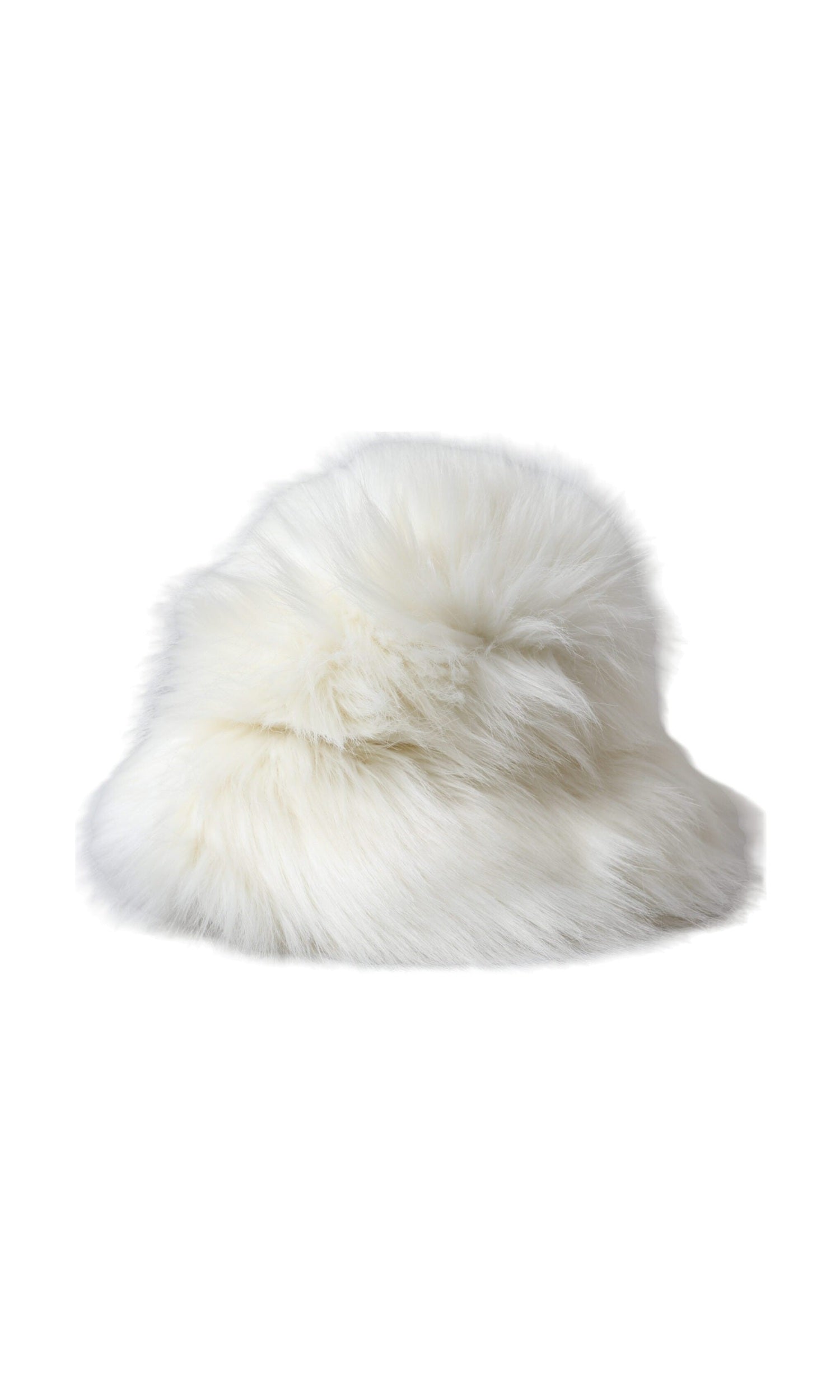 Dolce & Gabbana Acrylic Fur Womens Bucket White Hat Glam Steals
