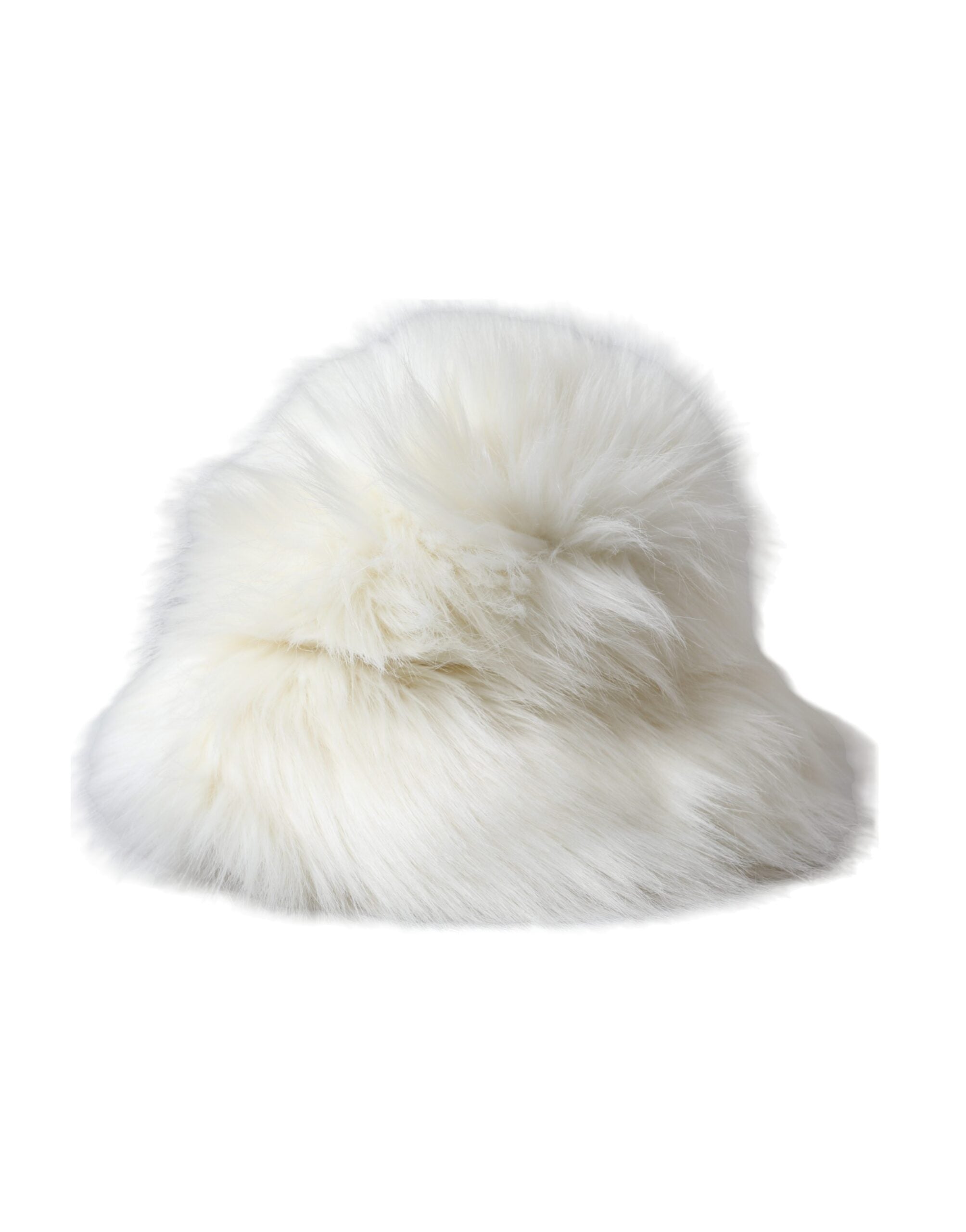 Dolce & Gabbana Acrylic Fur Womens Bucket White Hat Glam Steals