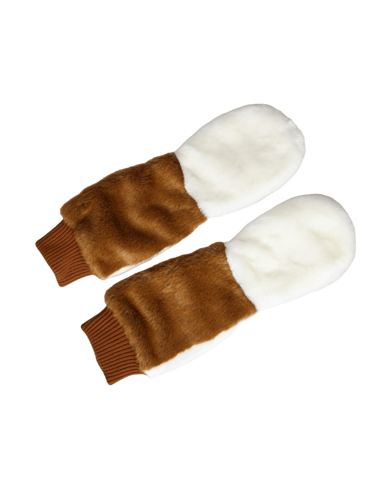 Dolce & Brown Gabbana Acrylic Knitted Fur Mitten Gloves Glam Steals