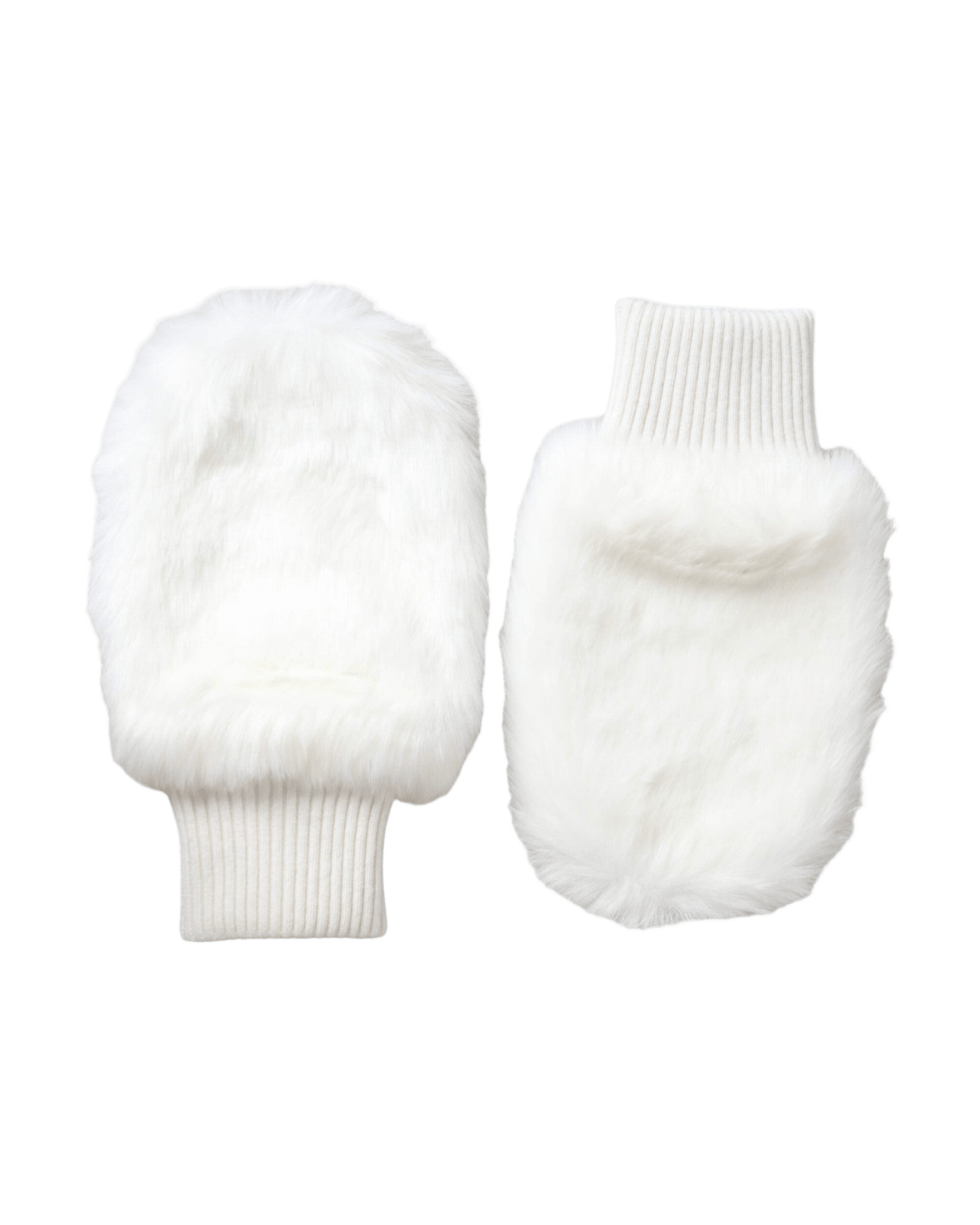 Dolce & Gabbana Acrylic Knitted Fur Wrist Mitten White Gloves Glam Steals