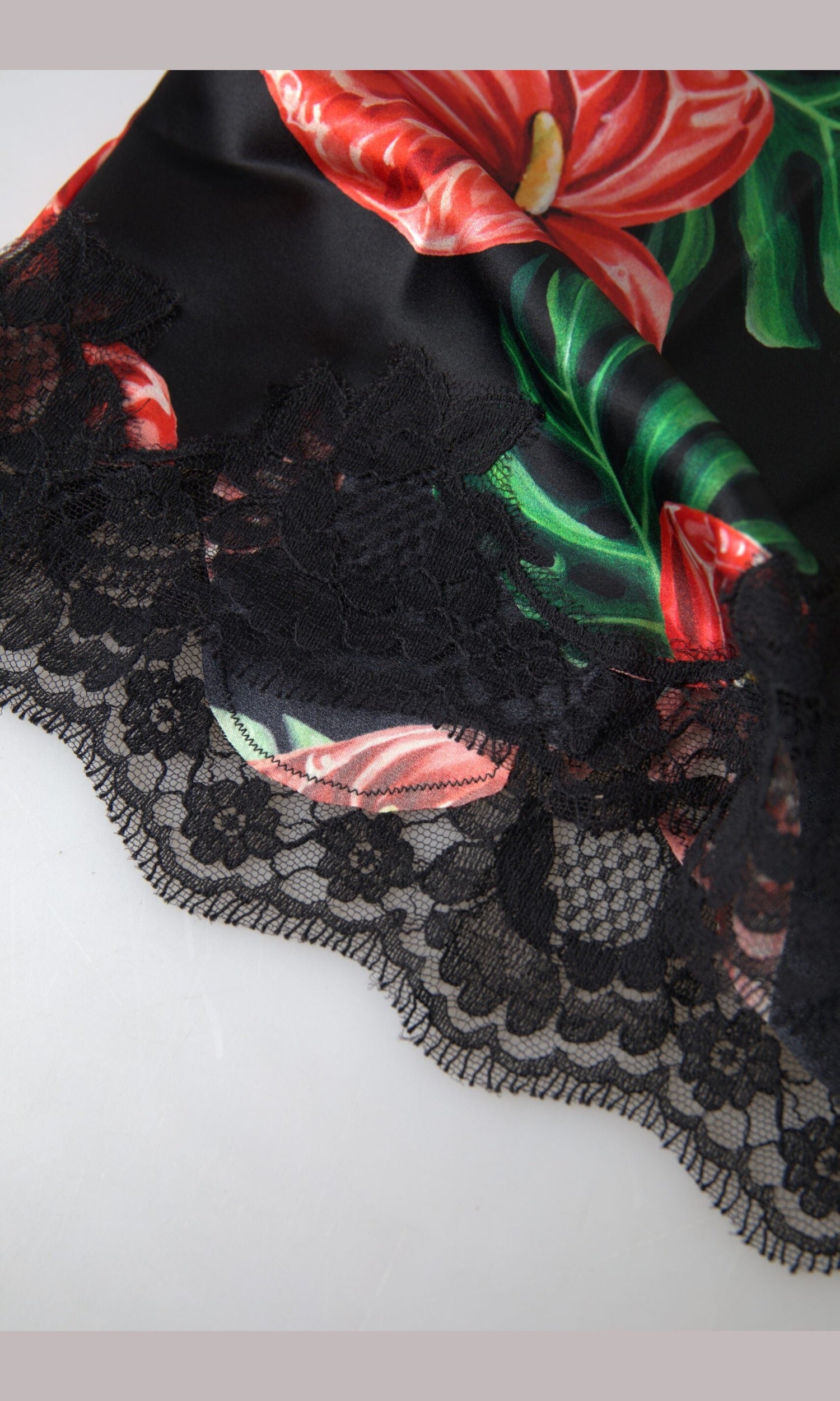 Dolce & Gabbana Anthurium Print Silk Camisole Top Glam Steals