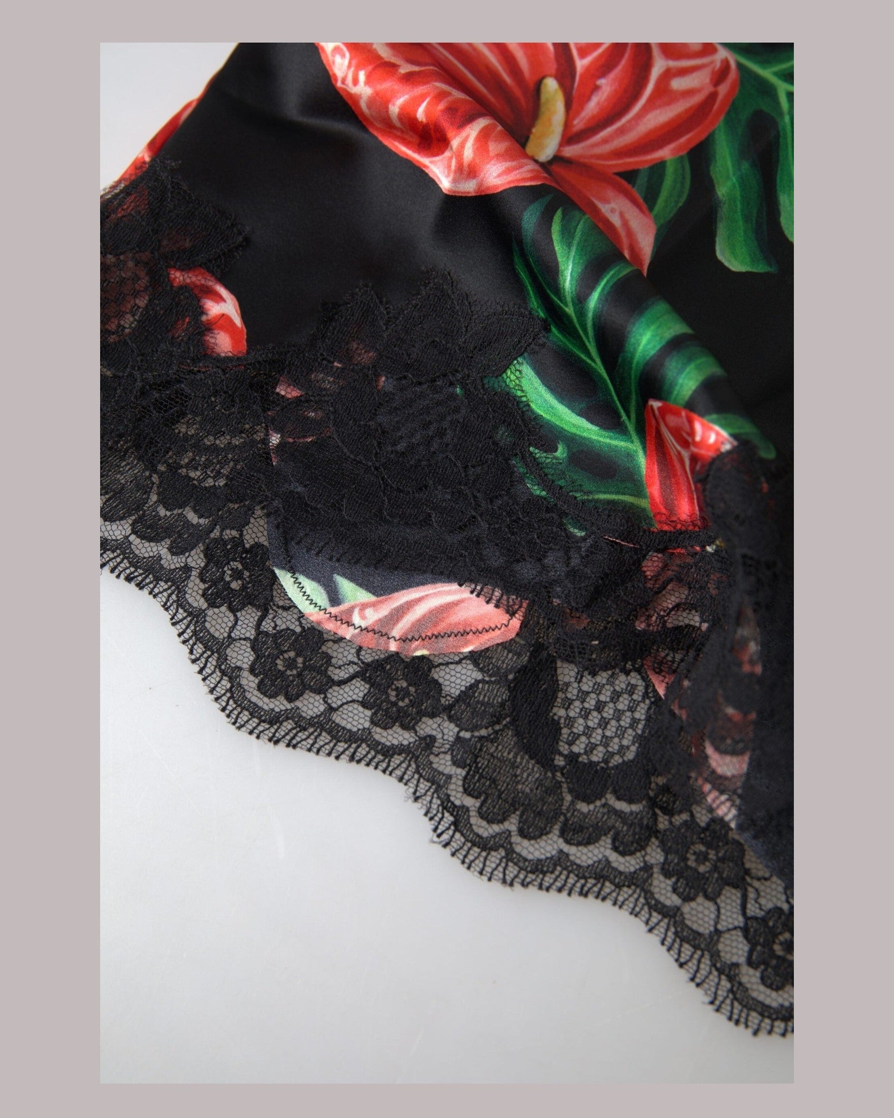 Dolce & Gabbana Anthurium Print Silk Camisole Top Glam Steals