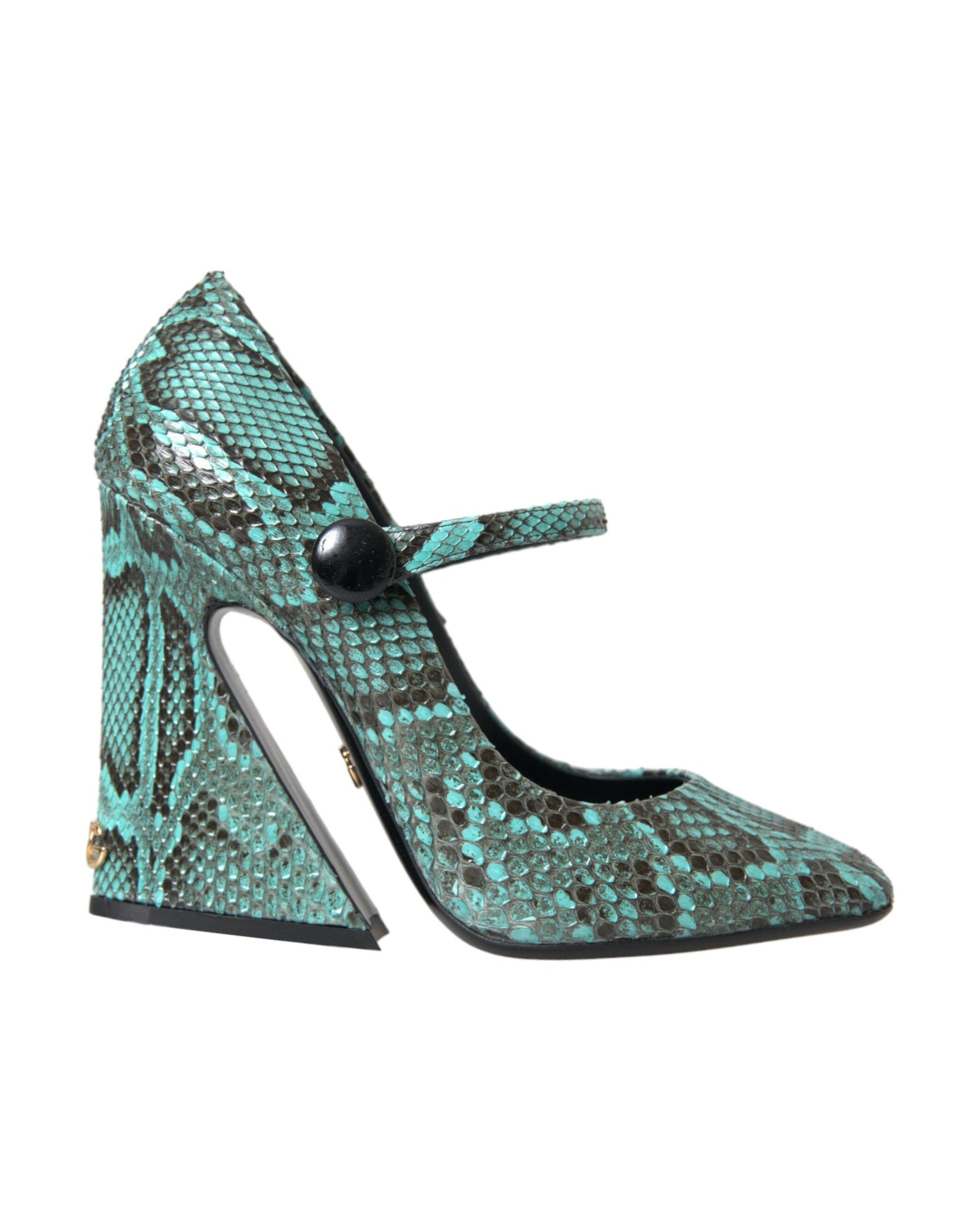Dolce & Gabbana Aqua Python Leather Mary Jane Pumps Shoes Glam Steals