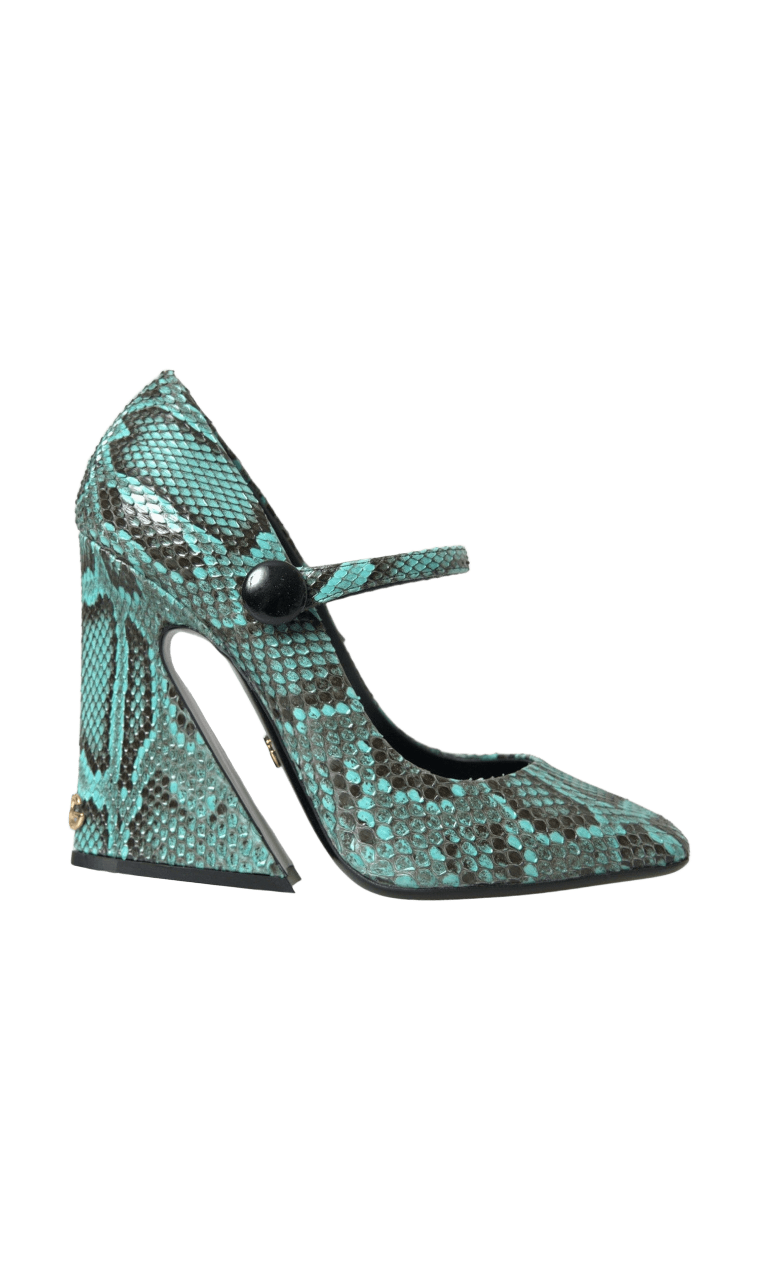 Dolce & Gabbana Aqua Python Leather Mary Jane Pumps Shoes Glam Steals