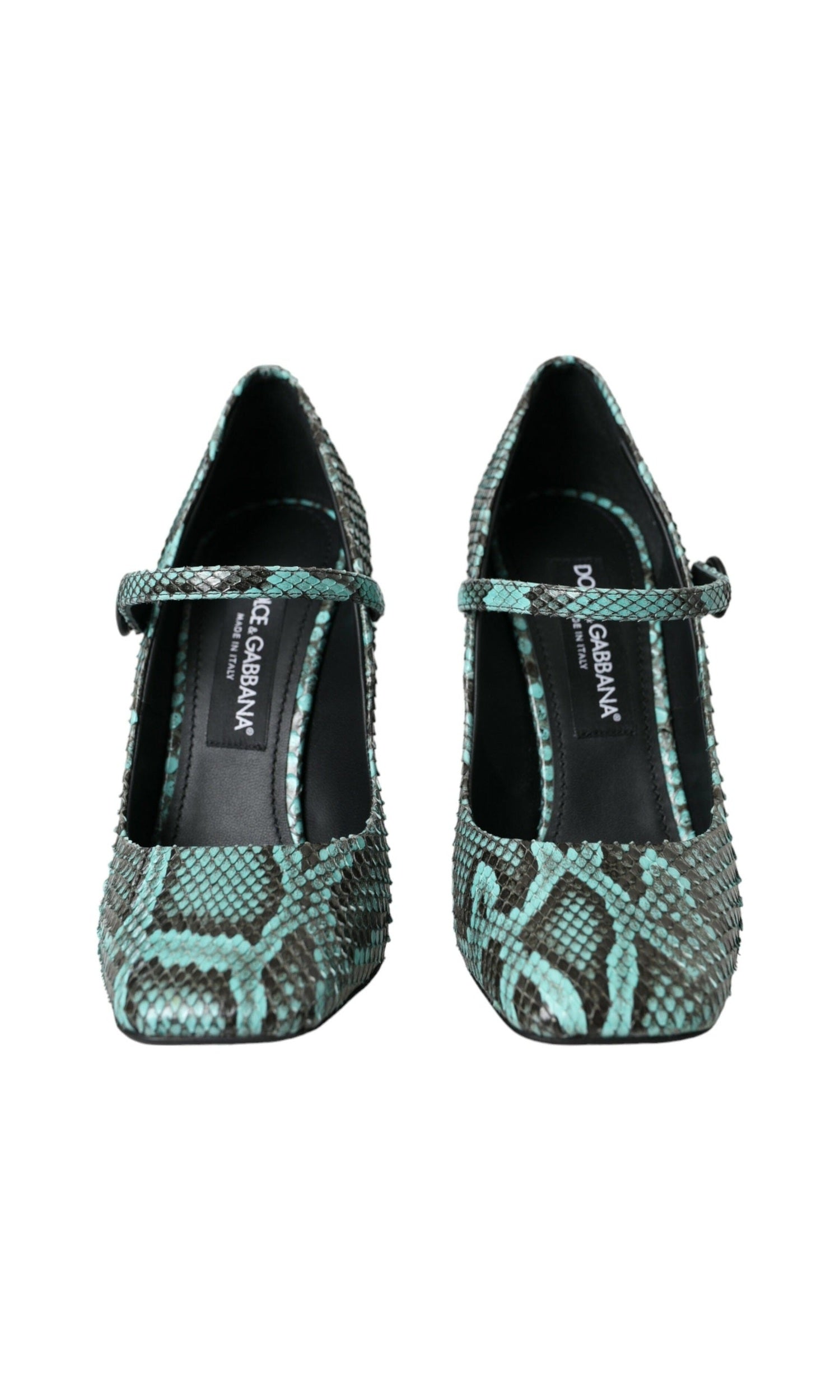Dolce & Gabbana Aqua Python Leather Mary Jane Pumps Shoes Glam Steals