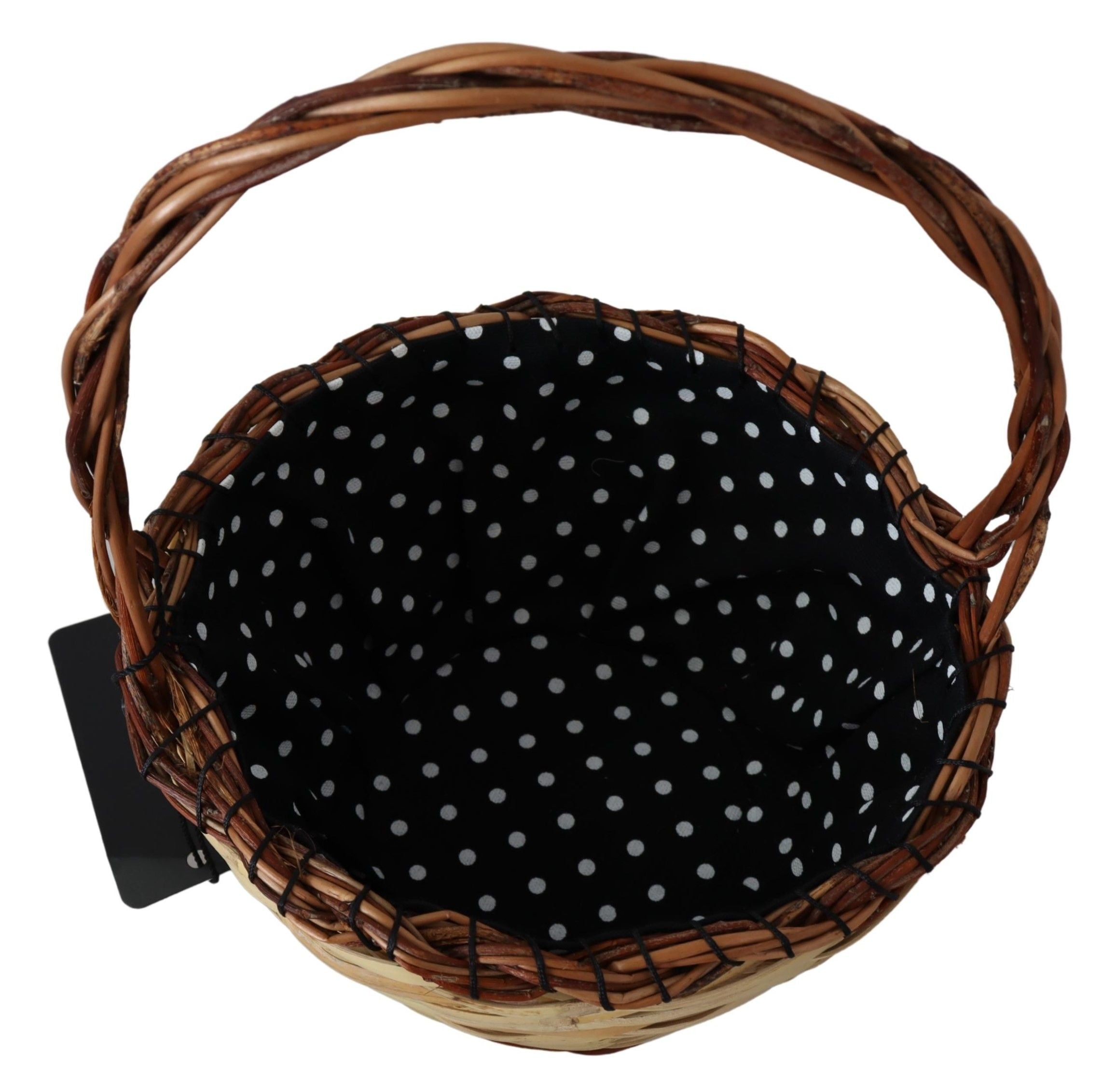 Dolce & Gabbana Beige Chic Wicker Basket Tote Bag Glam Steals