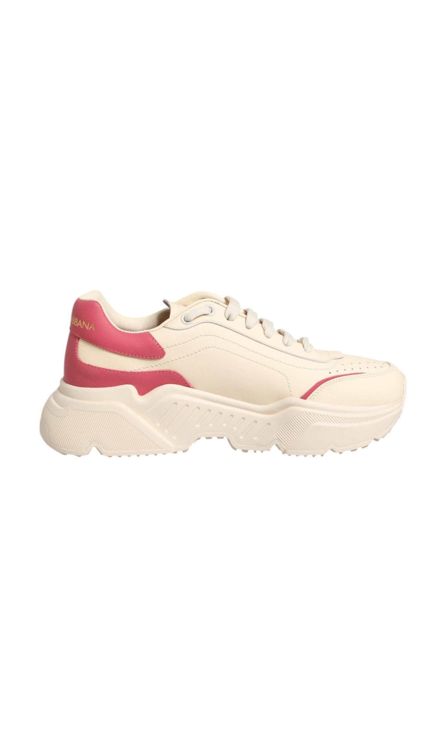 Dolce & Gabbana Beige Leather Daymaster Women Sneaker Shoes Glam Steals