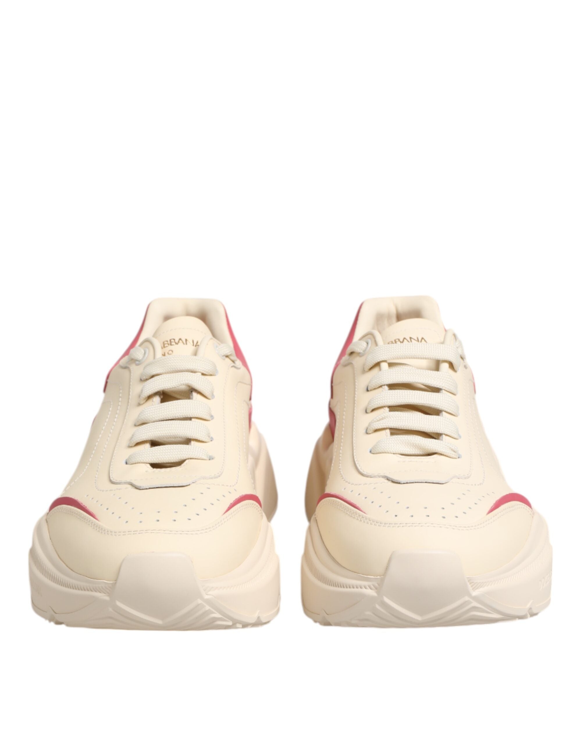 Dolce & Gabbana Beige Leather Daymaster Women Sneaker Shoes Glam Steals