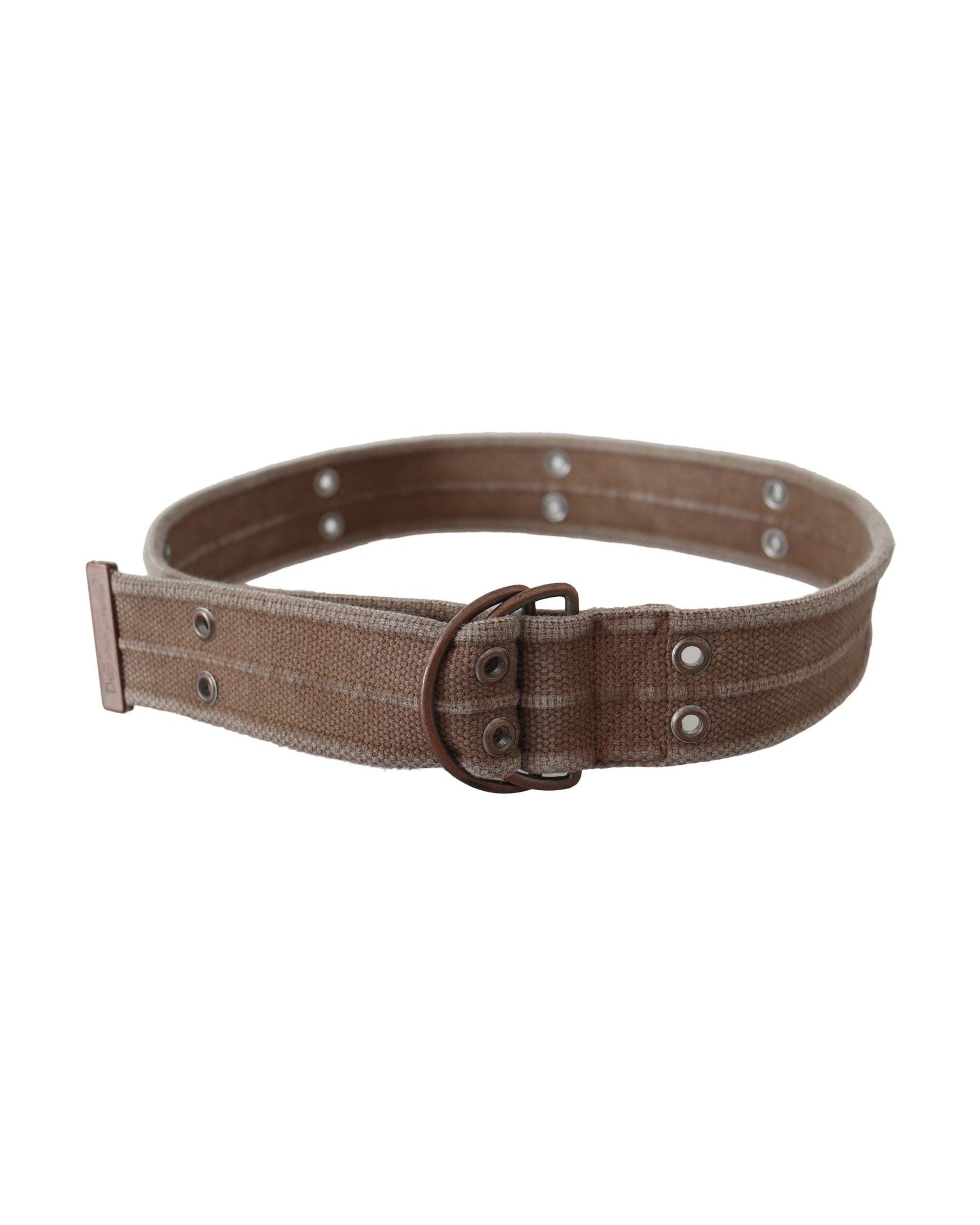 Dolce & Gabbana Beige Leather Logo Belt Sling Cintura Buckle Glam Steals