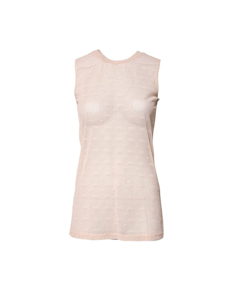 Dolce & Gabbana Beige Nylon Blouse Glam Steals