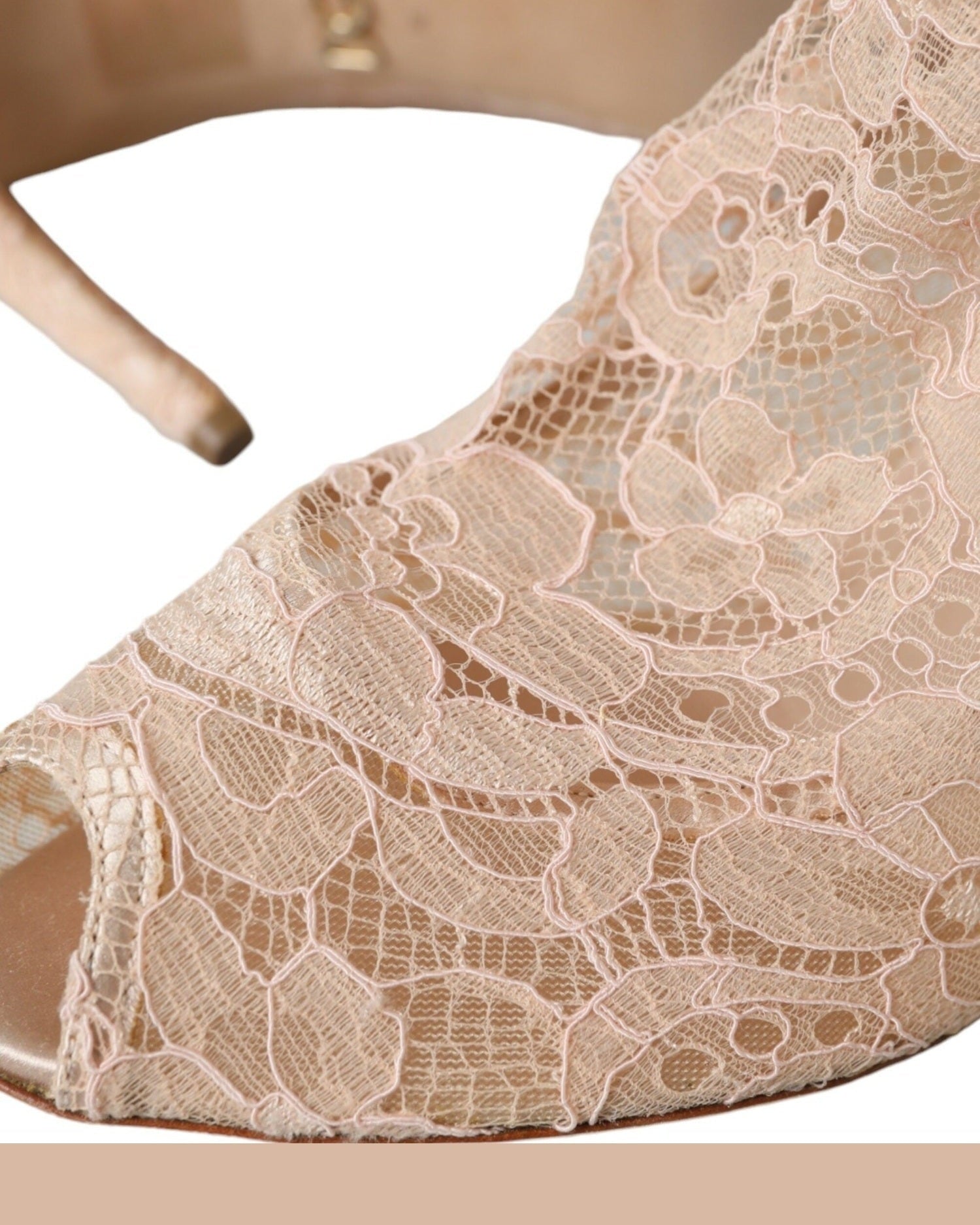 Dolce & Gabbana Beige Stretch Taormina Lace Boots Shoes Boots