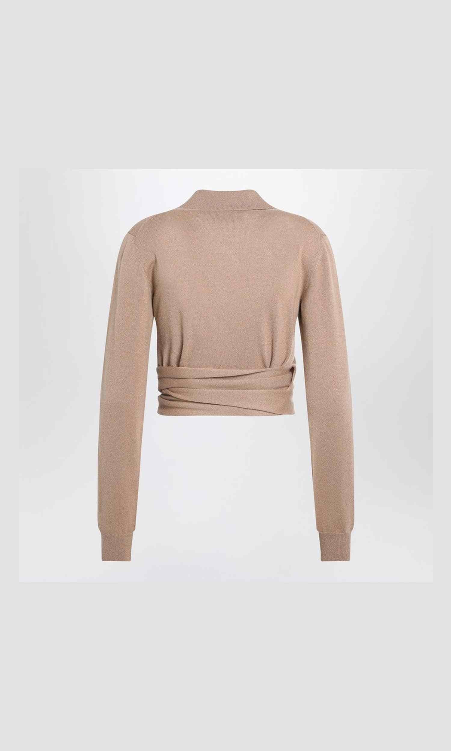 Dolce & Gabbana Beige Wrap Cardigan in Cashmere Glam Steals