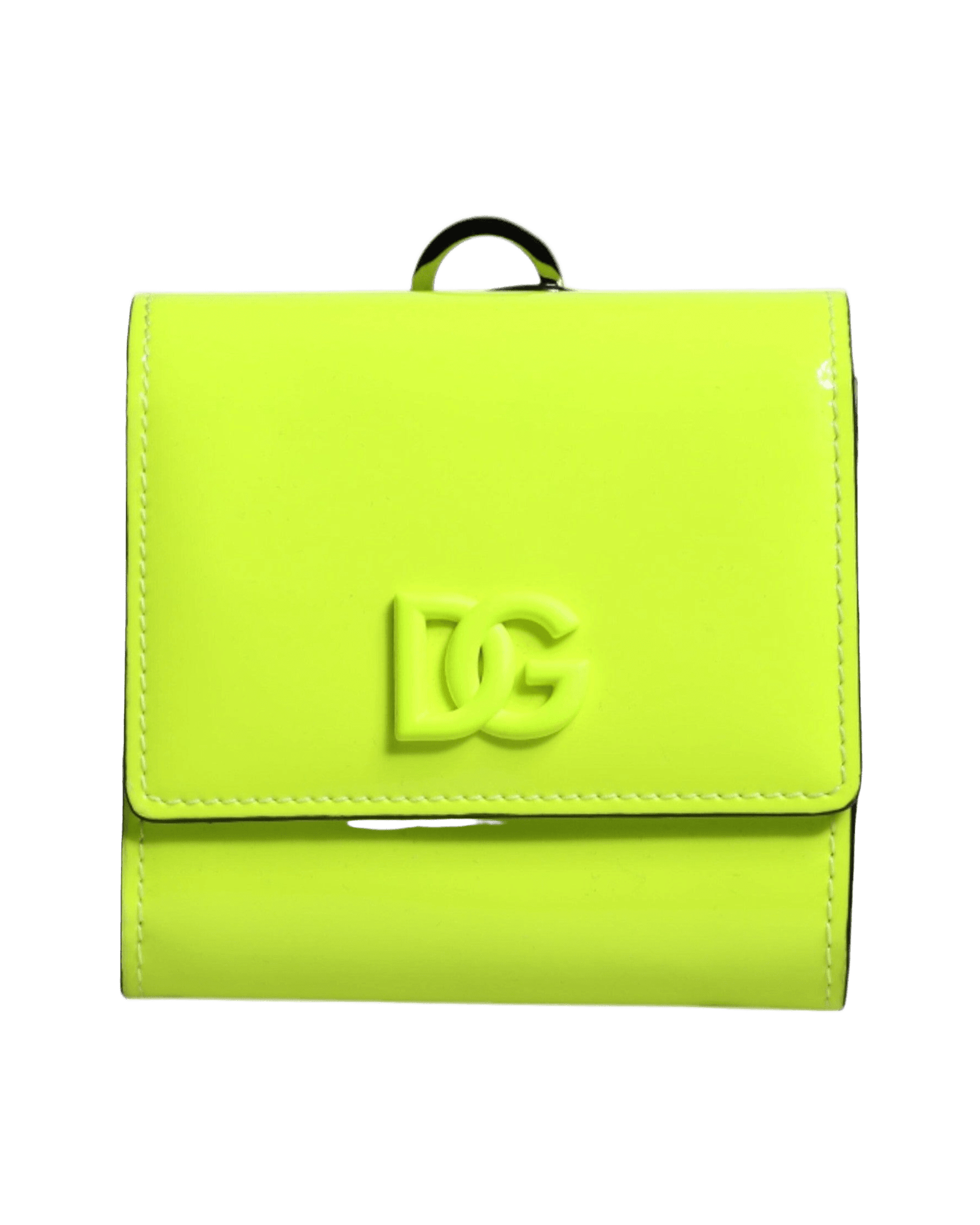 Dolce & Gabbana Yellow Bifold Dg Logo Neck Strap Cardholder Wallet Wallets