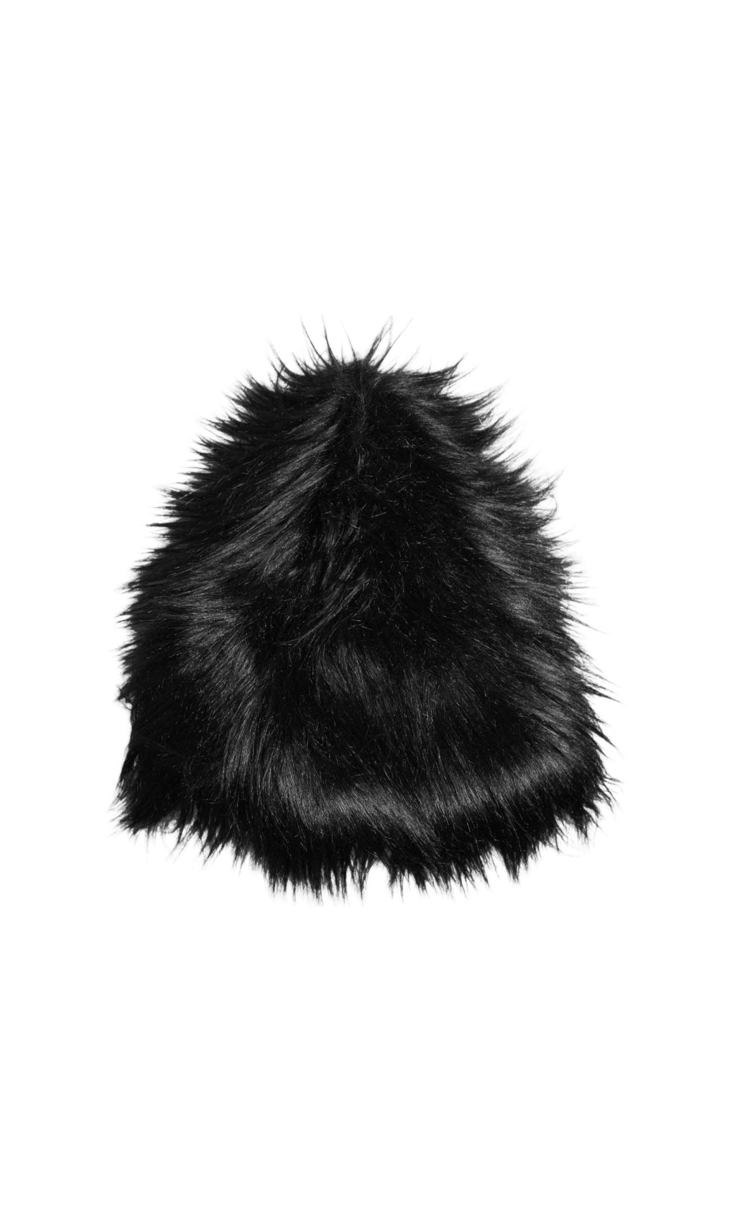 Dolce & Gabbana Black Acrylic Fur Womens Bucket Hat Glam Steals