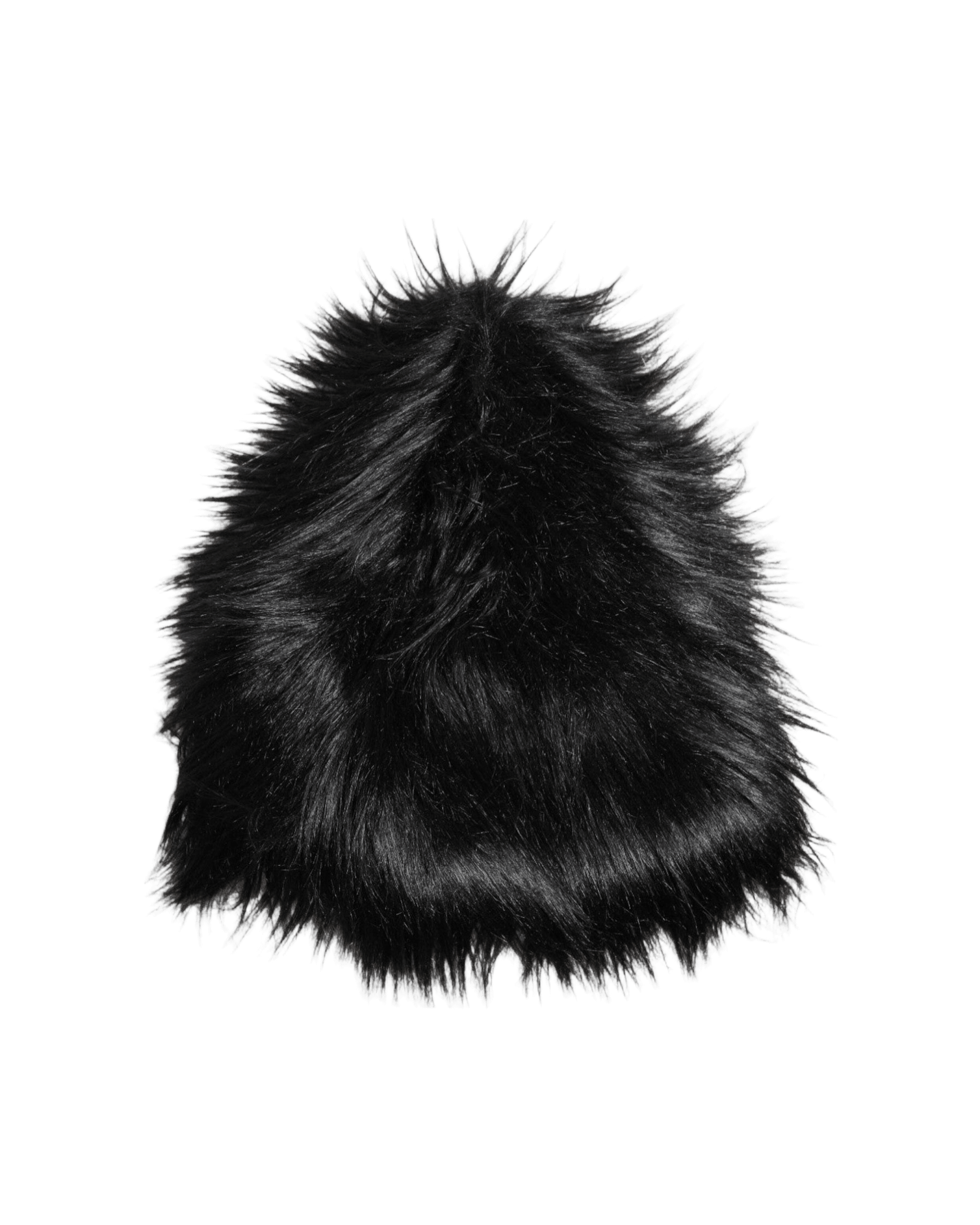 Dolce & Gabbana Black Acrylic Fur Womens Bucket Hat Glam Steals