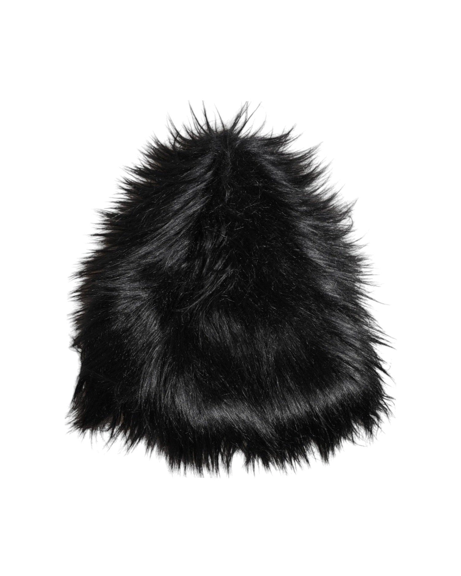 Dolce & Gabbana Black Acrylic Fur Womens Bucket Hat Glam Steals