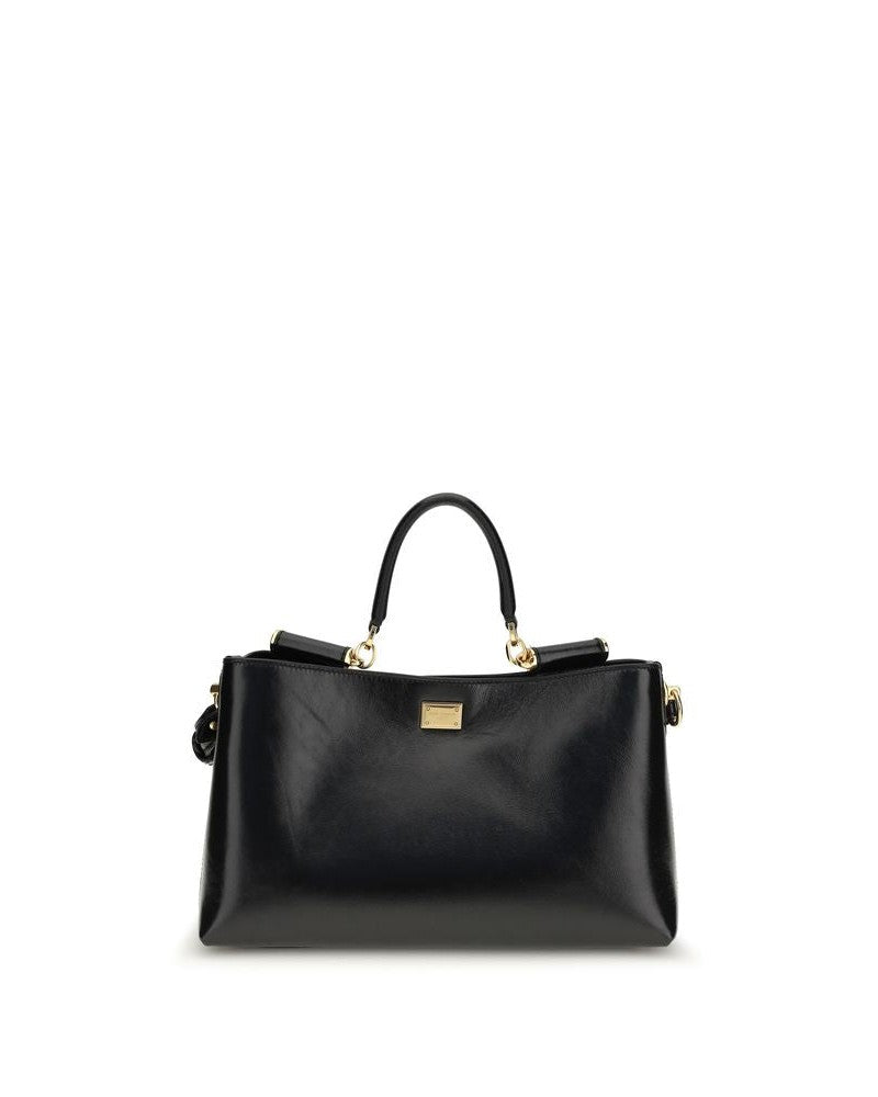 Dolce & Gabbana Black Calf Leather Bos Taurus Shoulder Bag 