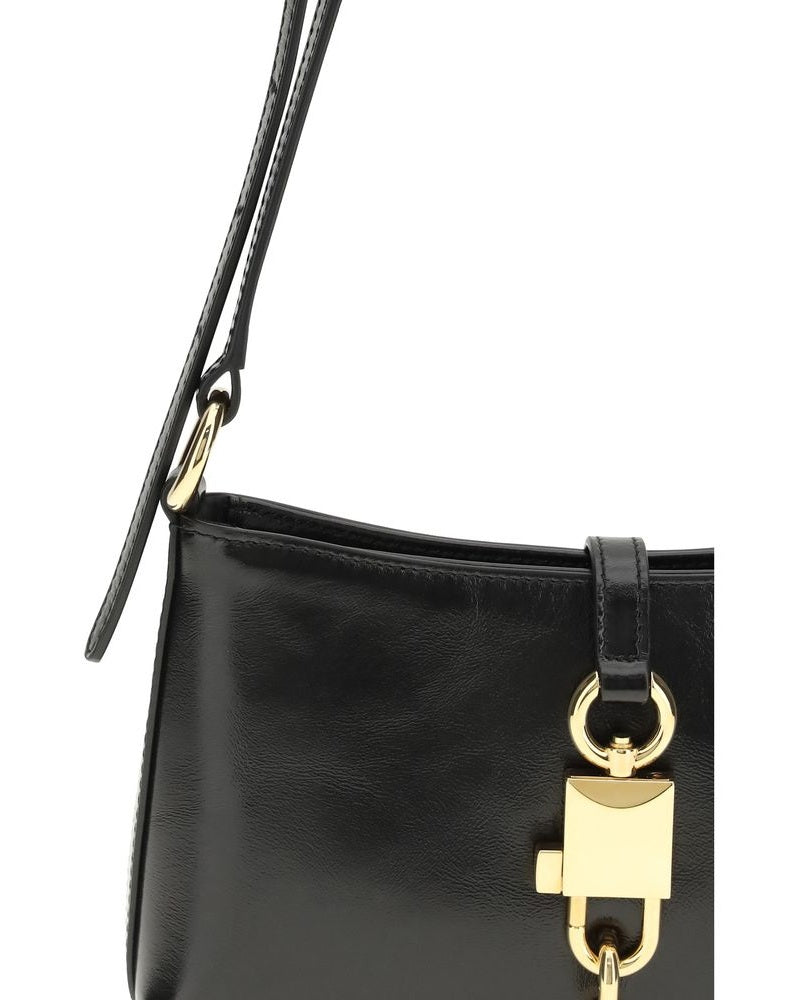 Dolce & Gabbana Black Calf Leather Bos Taurus Shoulder Bag 