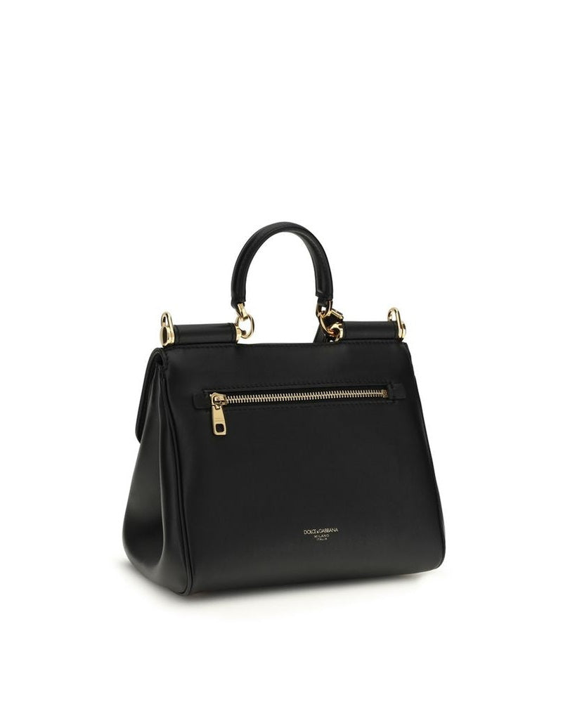 Dolce & Gabbana Black Calf Leather Bos Taurus Shoulder Bag 