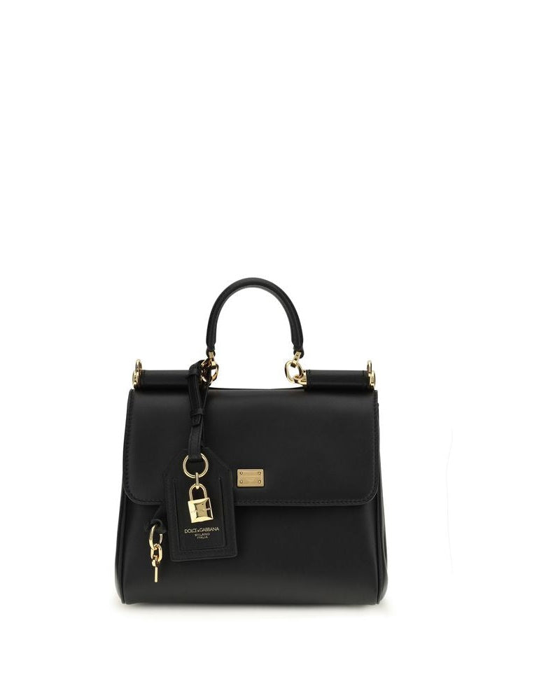Dolce & Gabbana Black Calf Leather Bos Taurus Shoulder Bag 