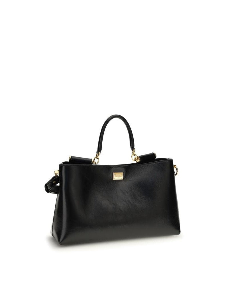 Dolce & Gabbana Black Calf Leather Bos Taurus Shoulder Bag 