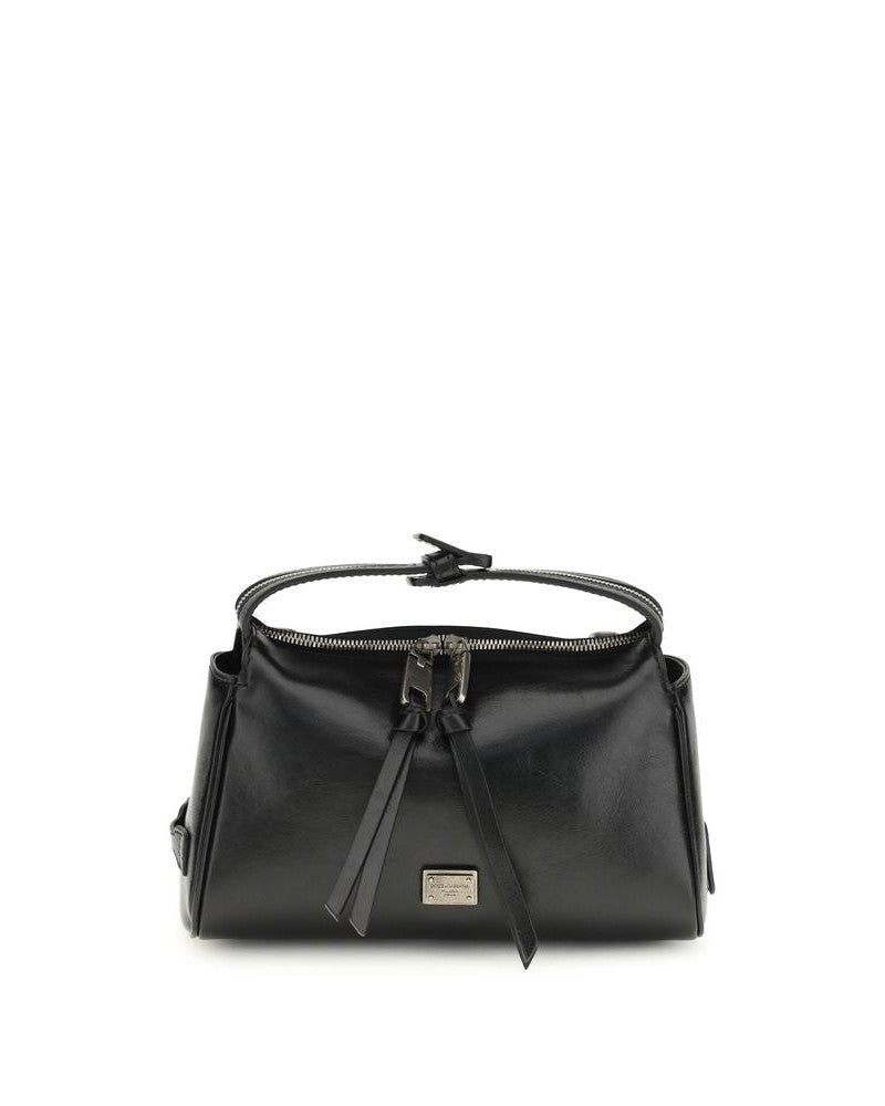 Dolce & Gabbana Black Calf Leather Bos Taurus Shoulder Bag Glam Steals