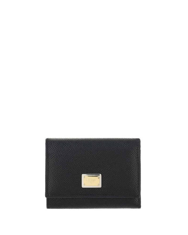 Dolce & Gabbana Black Calf Leather Bos Taurus Wallet 