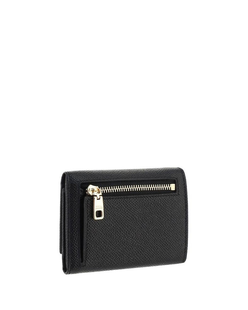 Dolce & Gabbana Black Calf Leather Bos Taurus Wallet 