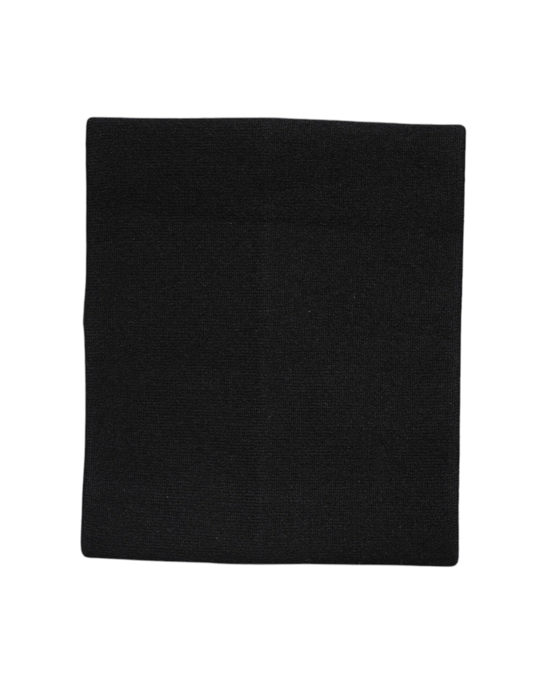 Dolce & Gabbana Black Cashmere Knitted Neck Warmer Foulard Scarf Glam Steals