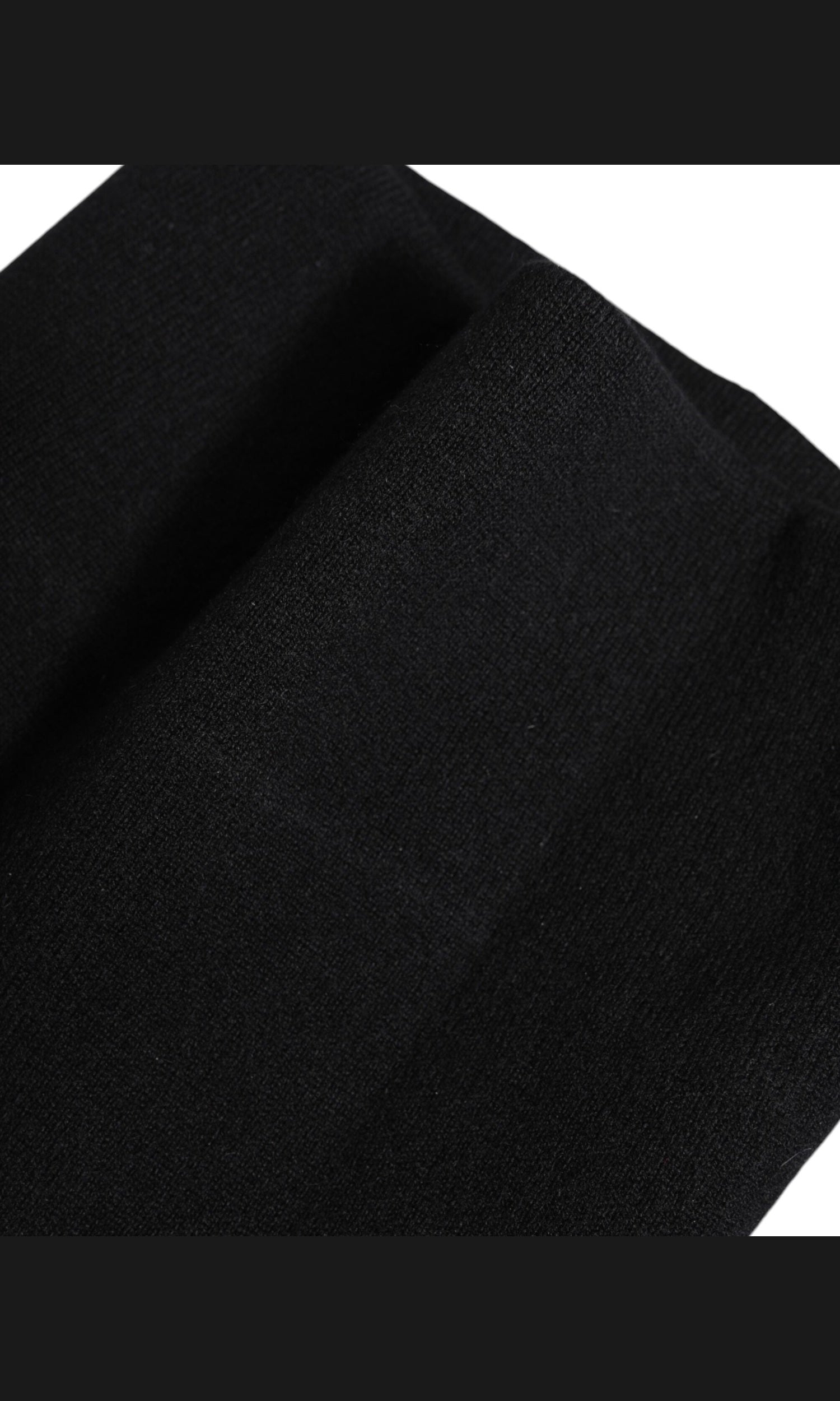 Dolce & Gabbana Black Cashmere Knitted Neck Warmer Foulard Scarf Glam Steals