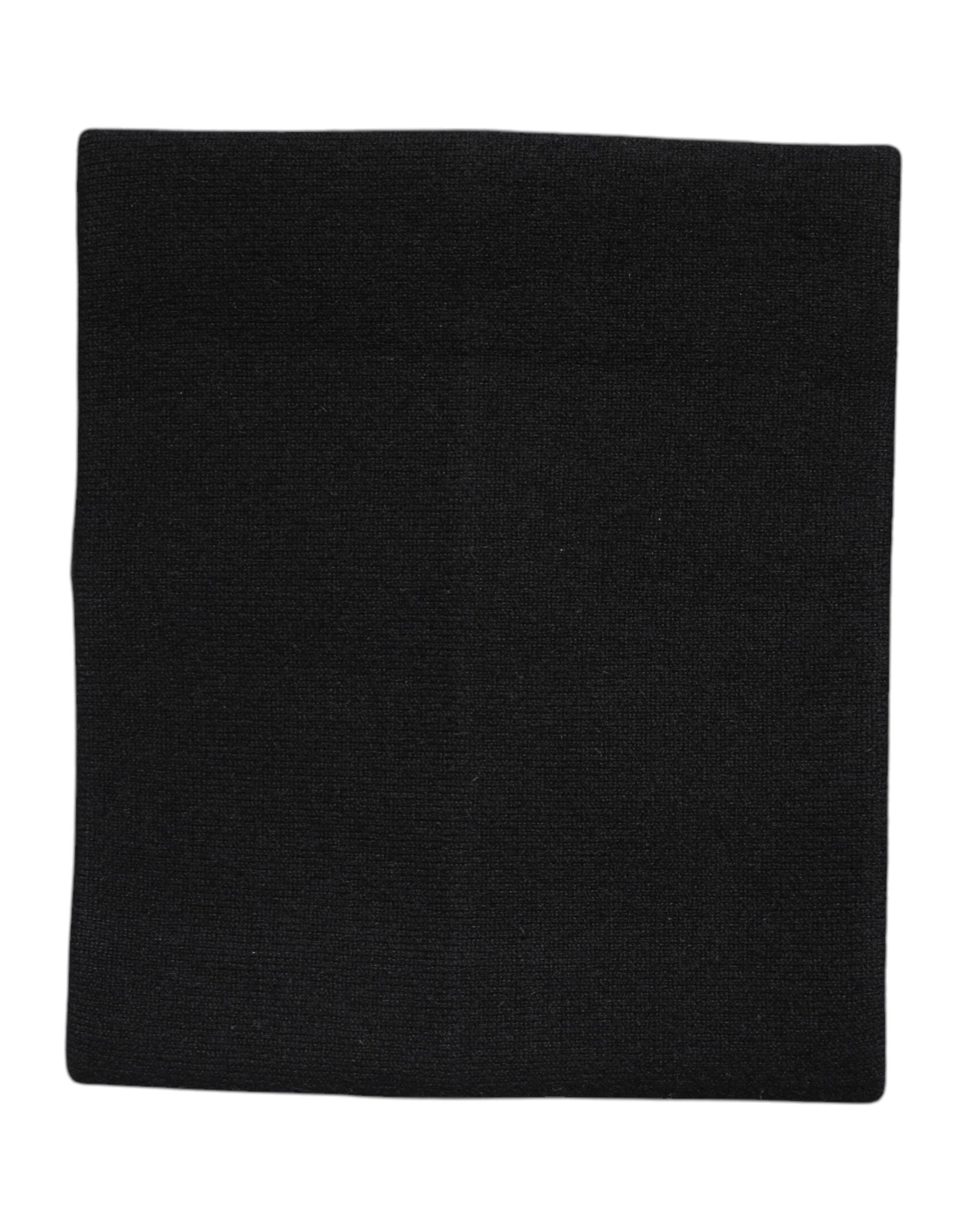 Dolce & Gabbana Black Cashmere Knitted Neck Warmer Foulard Scarf Glam Steals