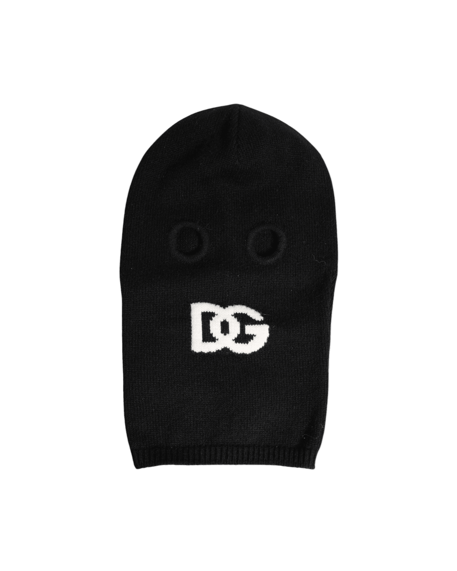 Dolce & Gabbana Black Cashmere Knitted Ski Mask Balaclava Hat Glam Steals