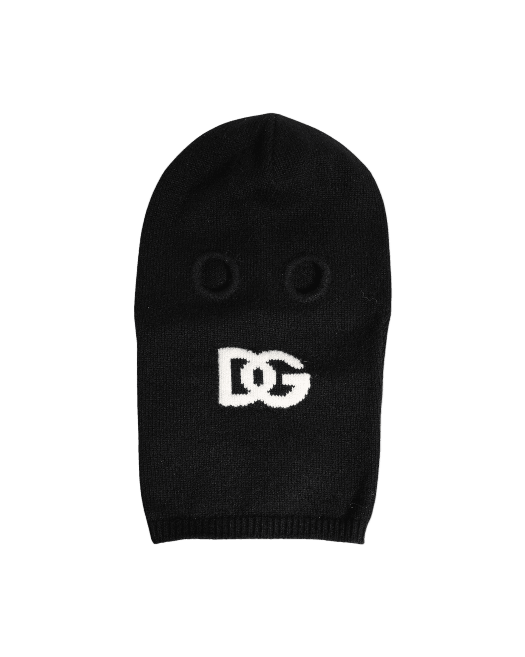 Dolce & Gabbana Black Cashmere Knitted Ski Mask Balaclava Hat Glam Steals