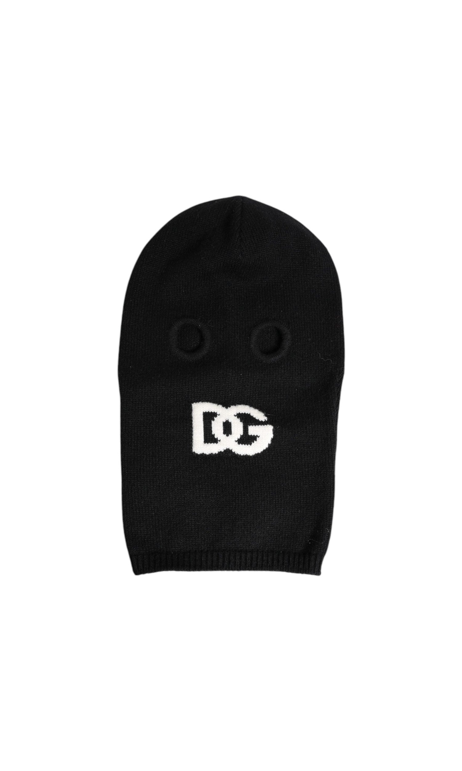 Dolce & Gabbana Black Cashmere Knitted Ski Mask Balaclava Hat Glam Steals