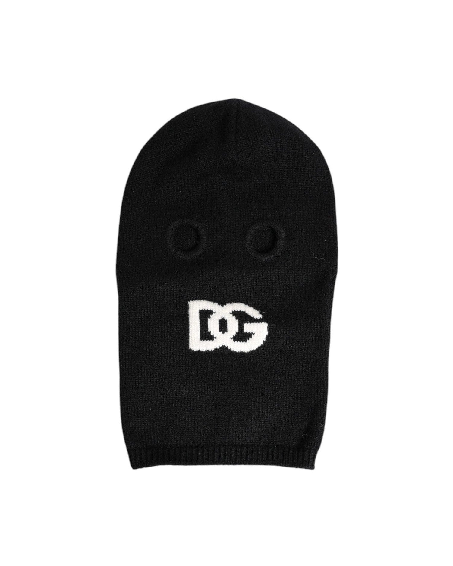 Dolce & Gabbana Black Cashmere Knitted Ski Mask Balaclava Hat Glam Steals