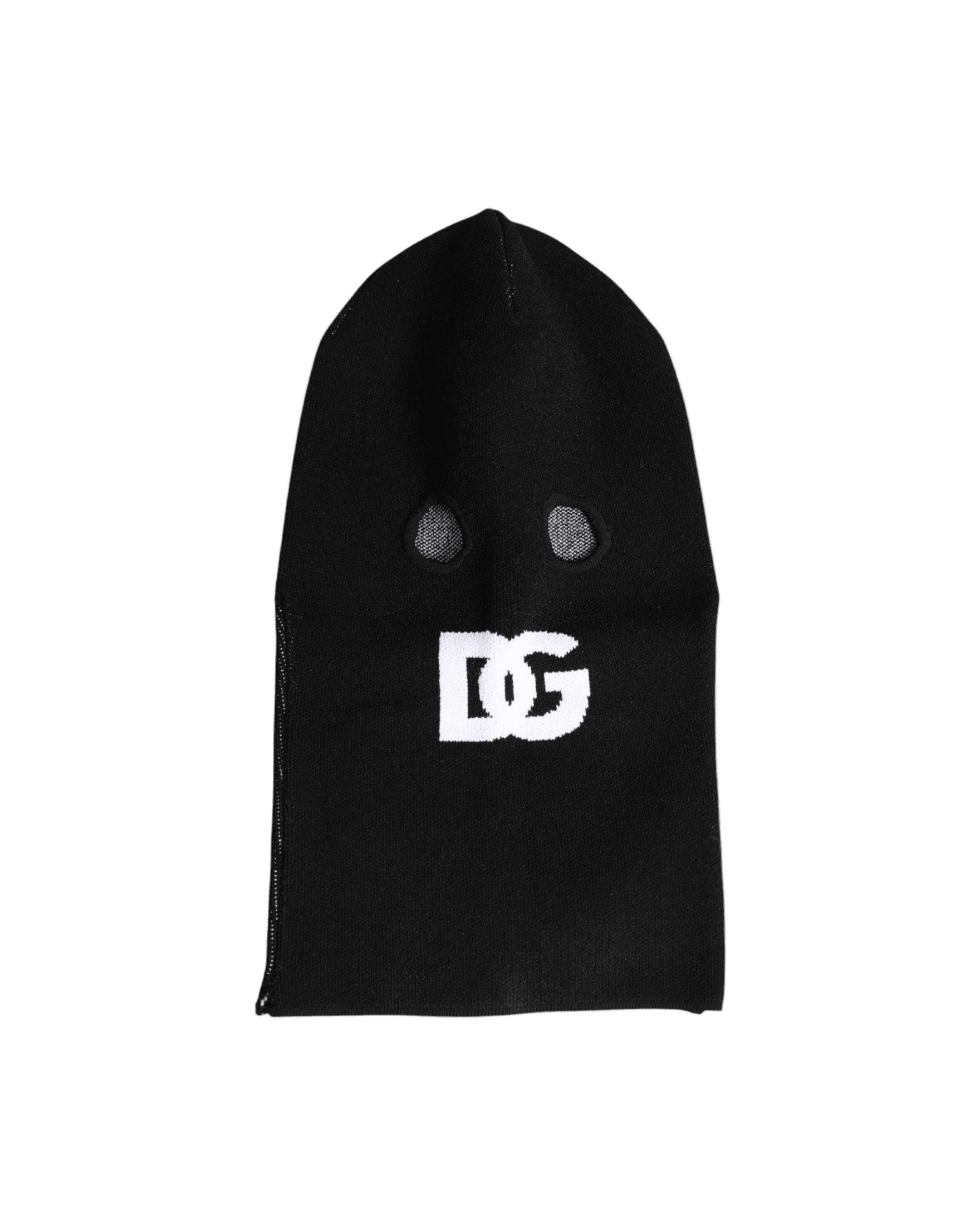 Dolce & Gabbana Black Cashmere Knitted Ski Mask Balaclava Hat Glam Steals