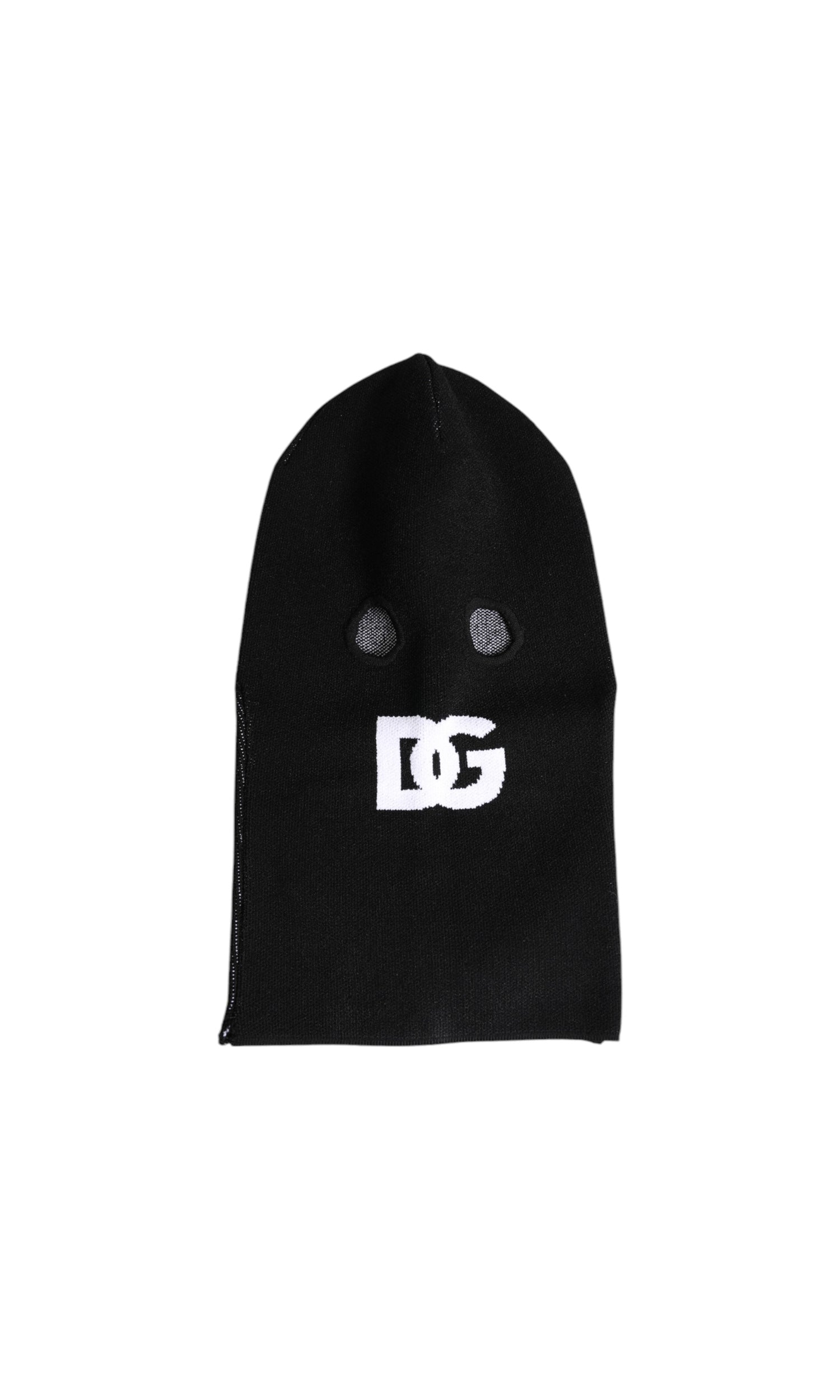 Dolce & Gabbana Black Cashmere Knitted Ski Mask Balaclava Hat Glam Steals
