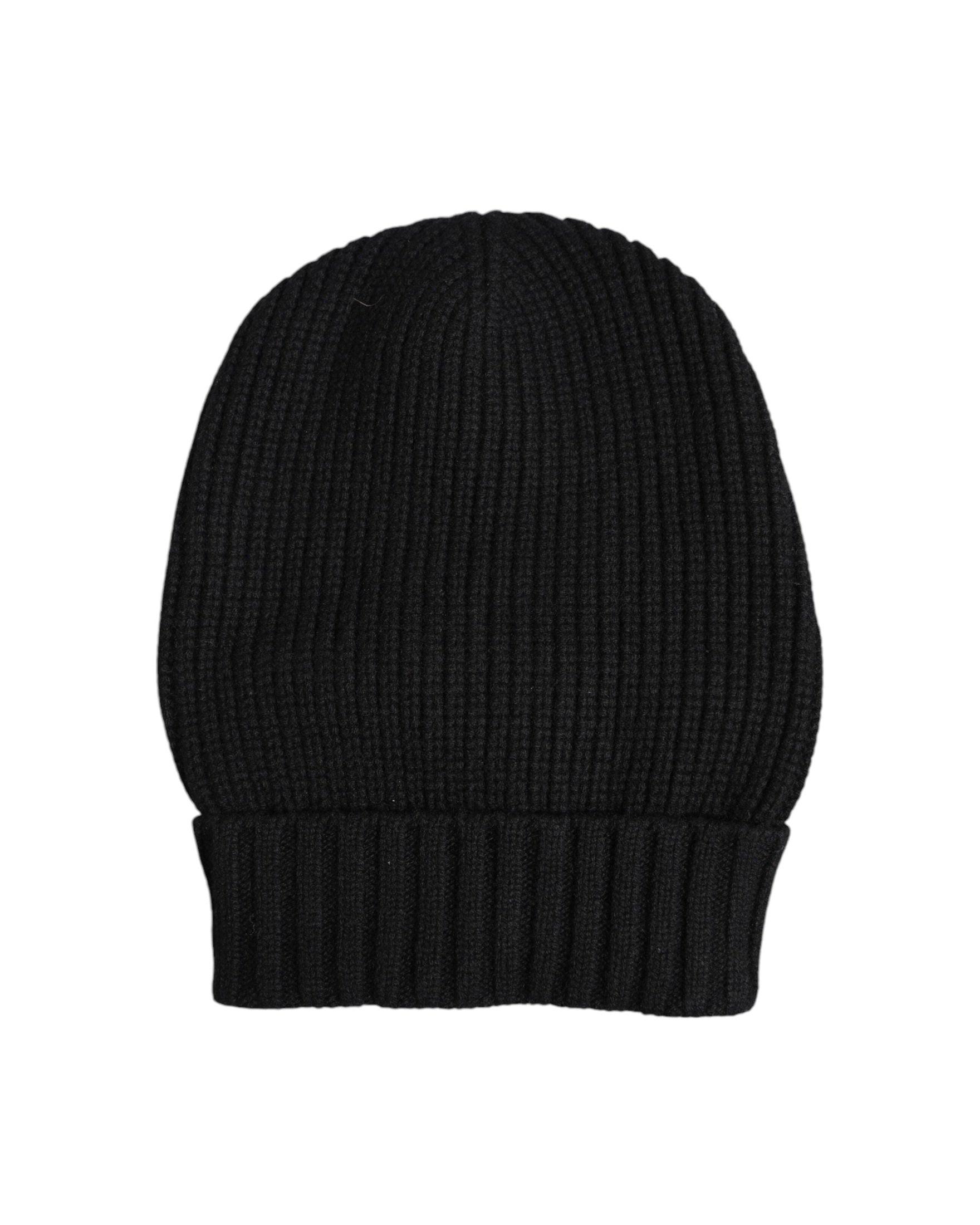 Dolce & Gabbana Black Cashmere Knitted Winter Beanie Hat Glam Steals