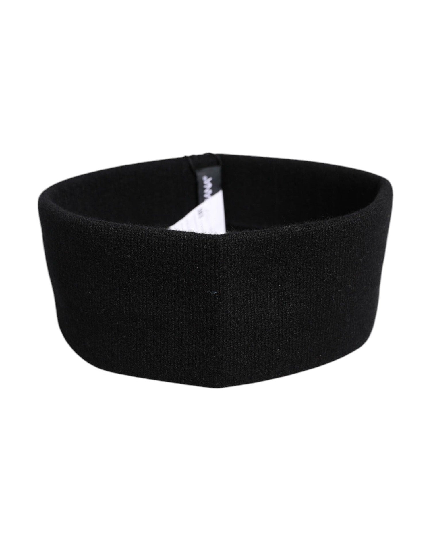 Dolce & Gabbana Black Cashmere Knitted Women Head Band Hat Glam Steals