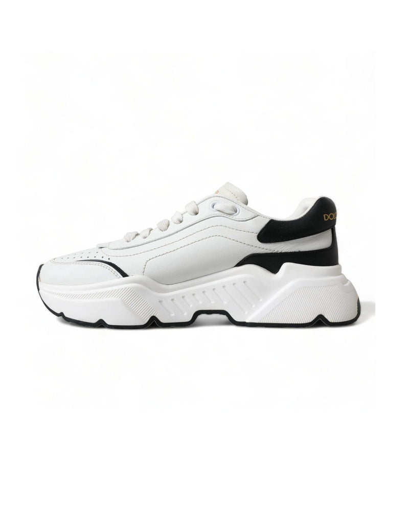 Dolce & Gabbana Chic & Daymaster Leather Black White Sneakers Glam Steals