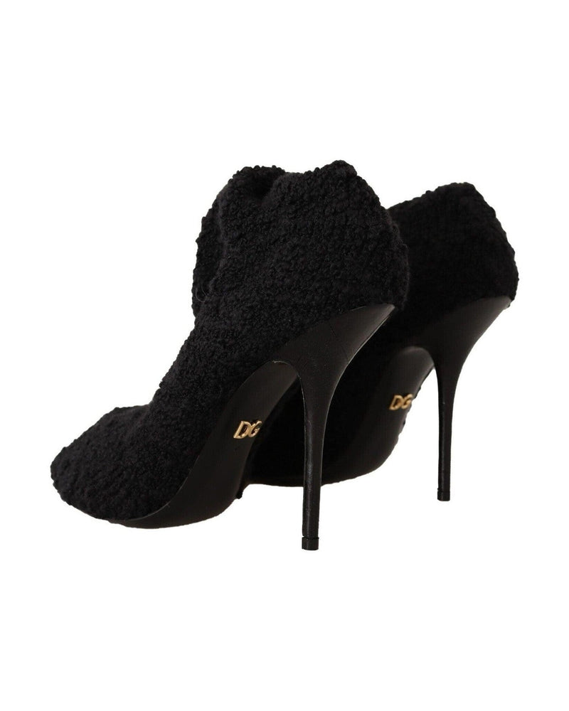 Dolce & Gabbana Black Chic Stretch Sock Boots Glam Steals
