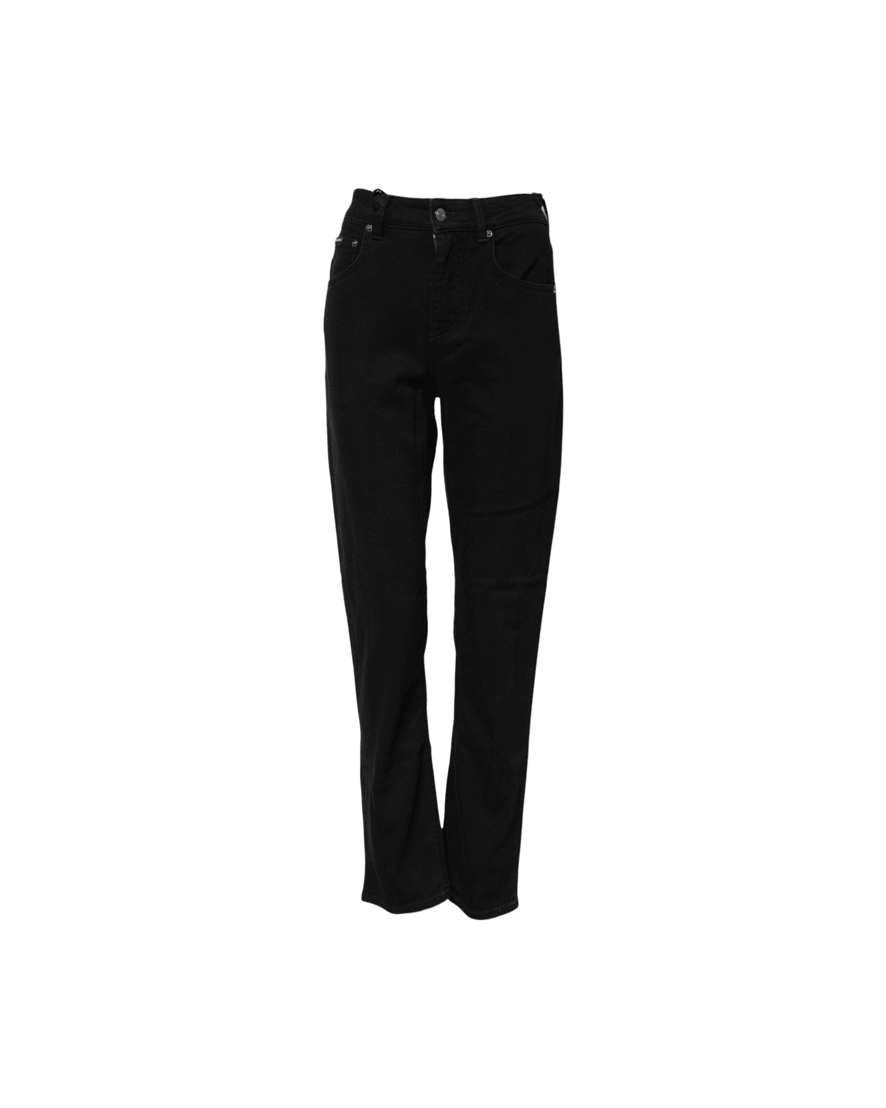 Dolce & Gabbana Black Cotton Boyfriend Mid Waist Denim Jeans Glam Steals