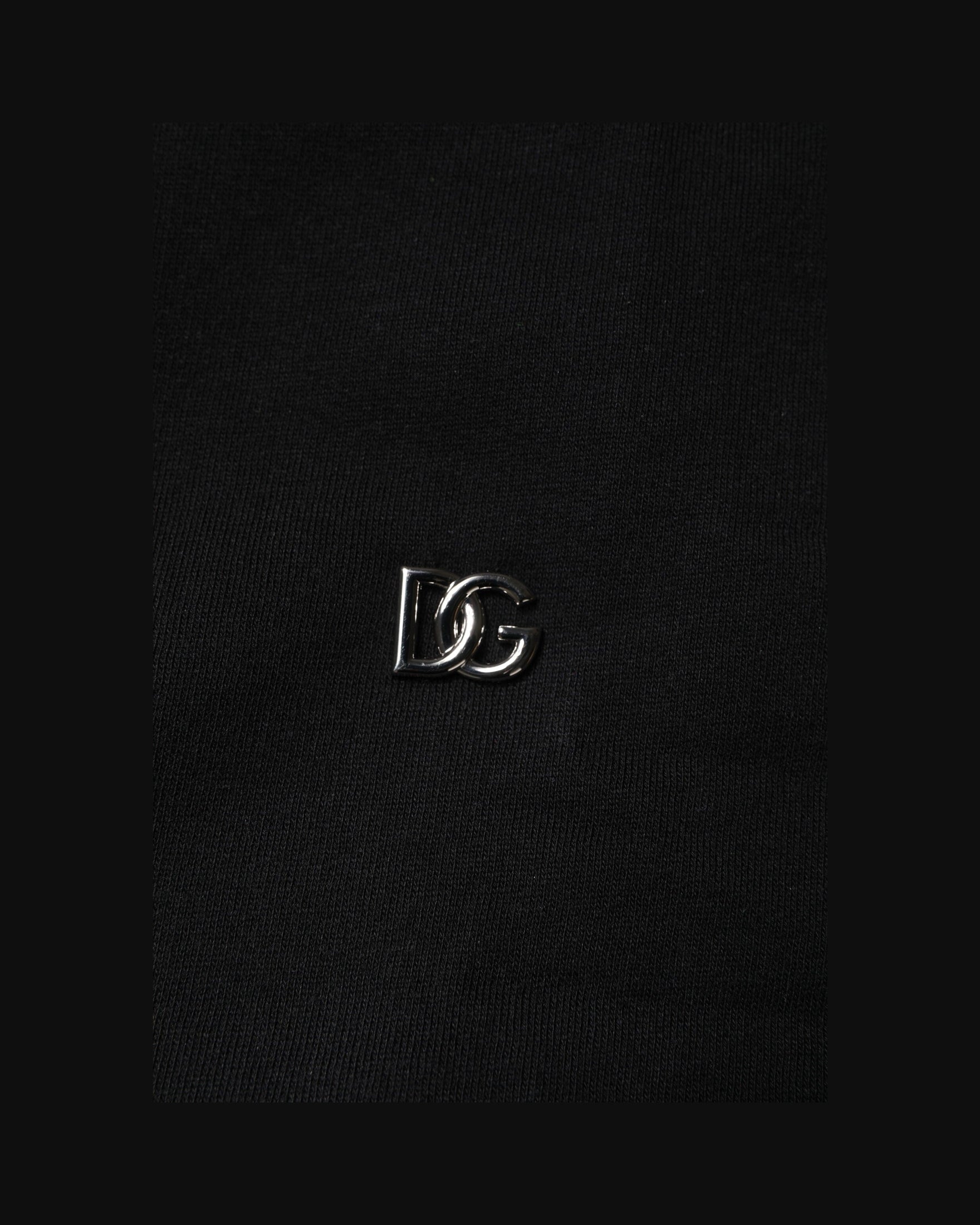 Dolce & Gabbana Black Cotton Crew Neck Sweatshirt Sweater Glam Steals