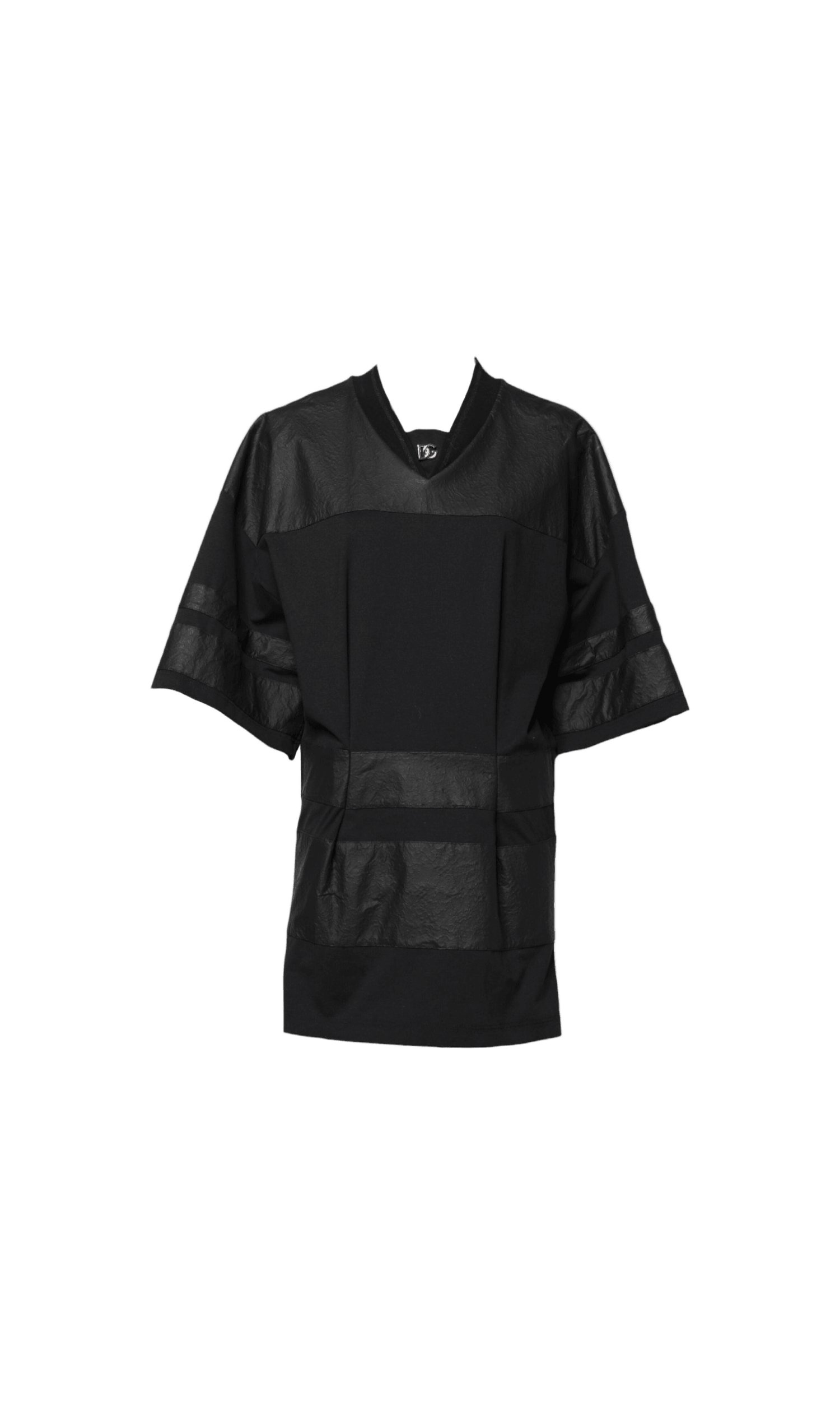 Dolce & Gabbana Black Cotton Short Sleeves V Neck T-Shirt Glam Steals