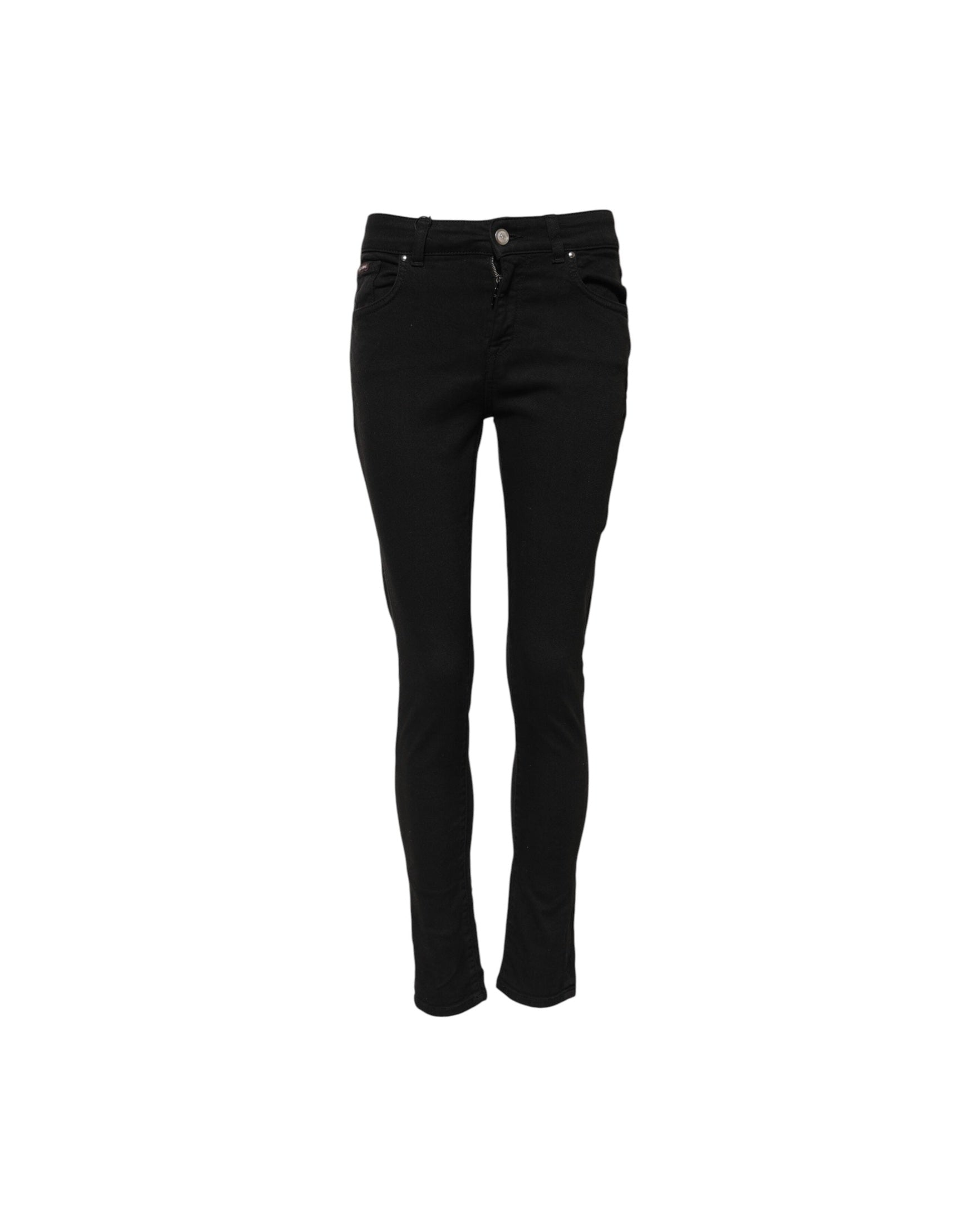 Dolce & Gabbana Black Cotton Skinny Denim Jeans Glam Steals
