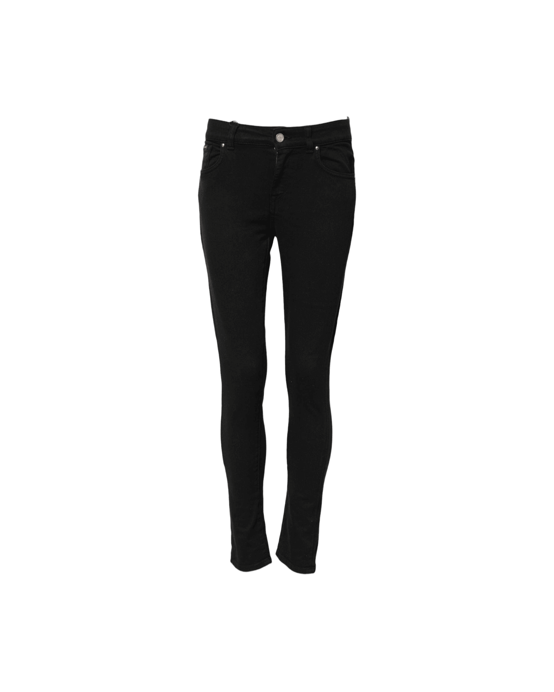 Dolce & Gabbana Black Cotton Skinny Mid Waist Denim Jeans Glam Steals
