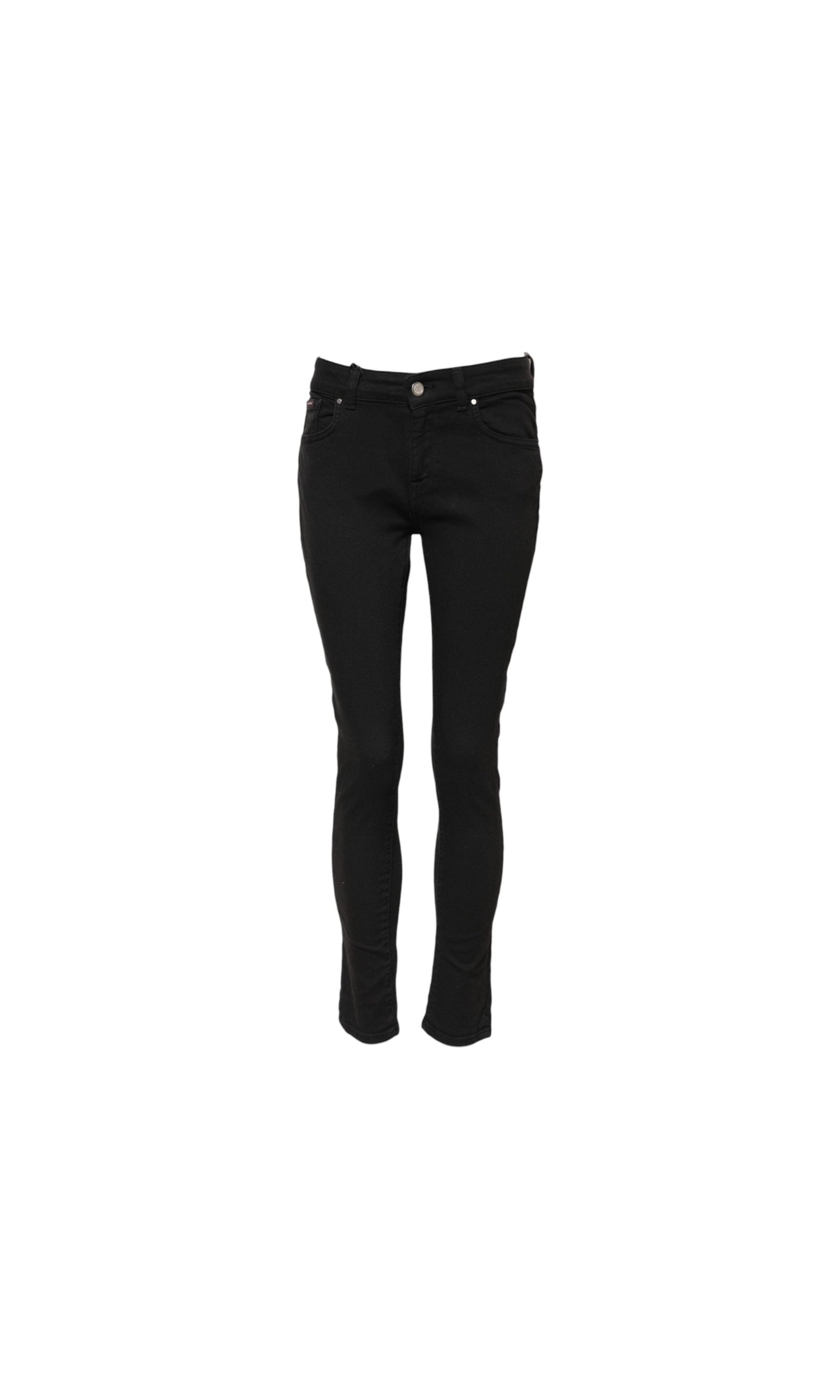 Dolce & Gabbana Black Cotton Skinny Mid Waist Denim Jeans Glam Steals