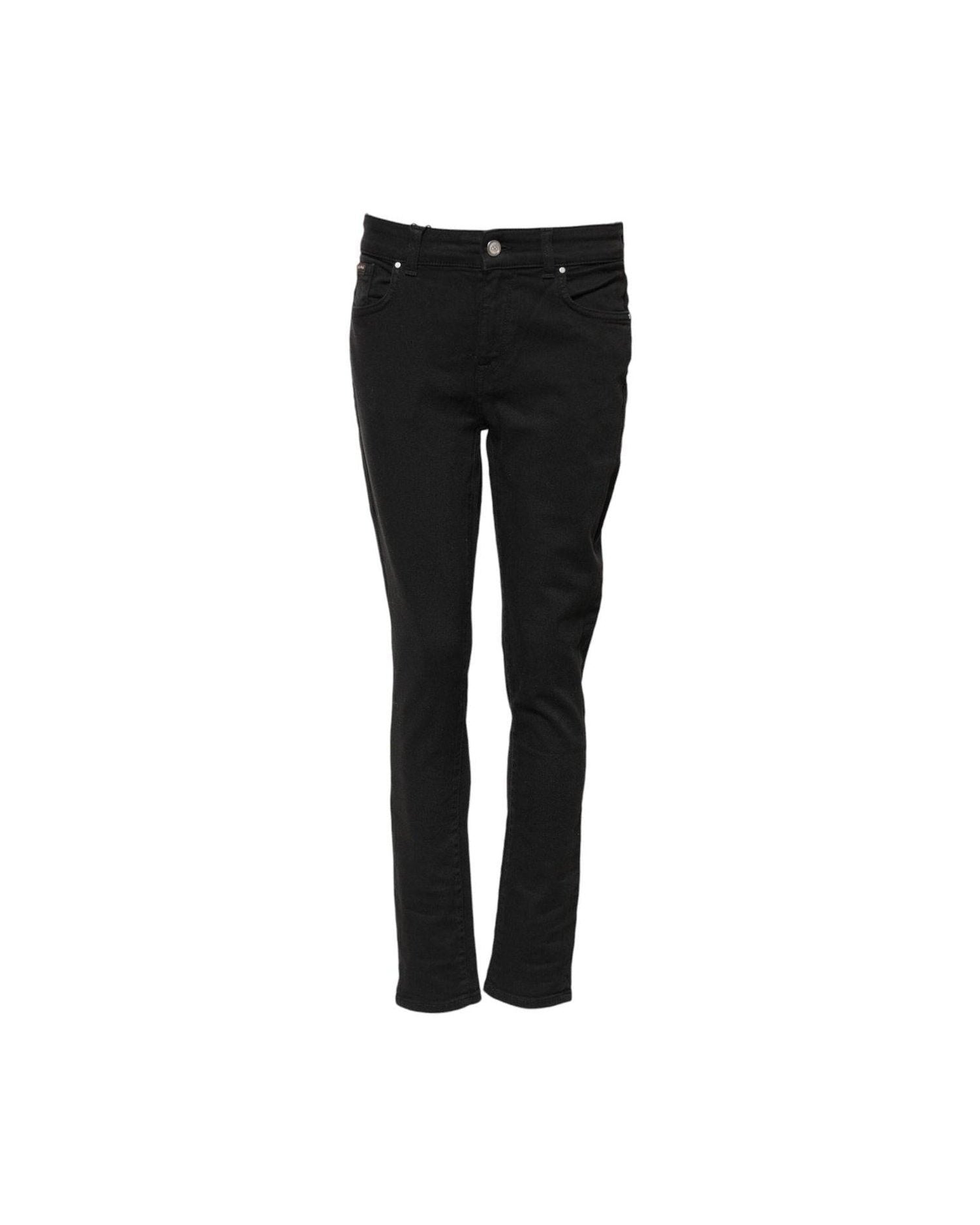 Dolce & Gabbana Black Cotton Skinny Mid Waist Denim Jeans Glam Steals